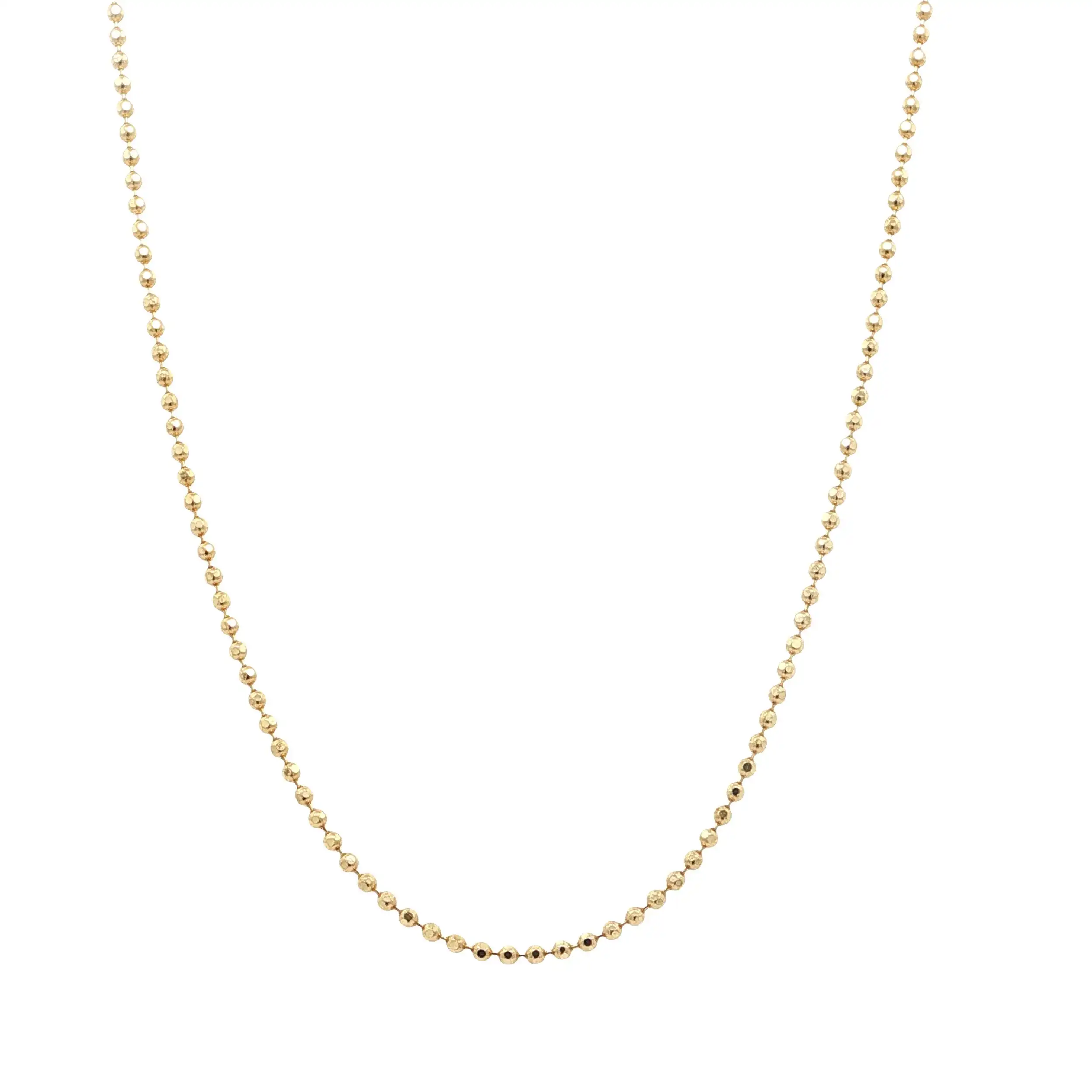 Kügelchenkette Gelbgold diamantiert