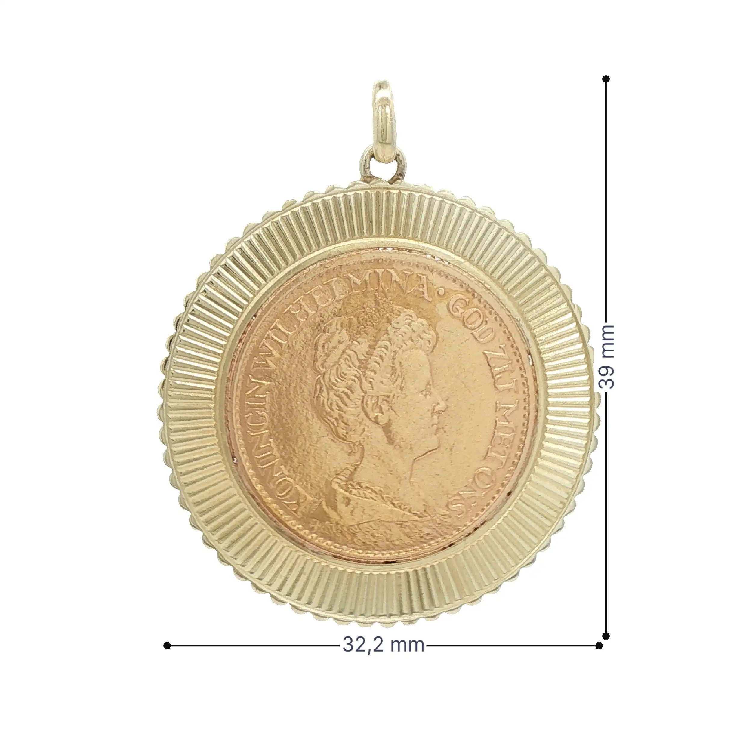 Anhänger Gelbgold mit 10 Gulden Münze Anhänger Gelbgold mit 10 Gulden Münze