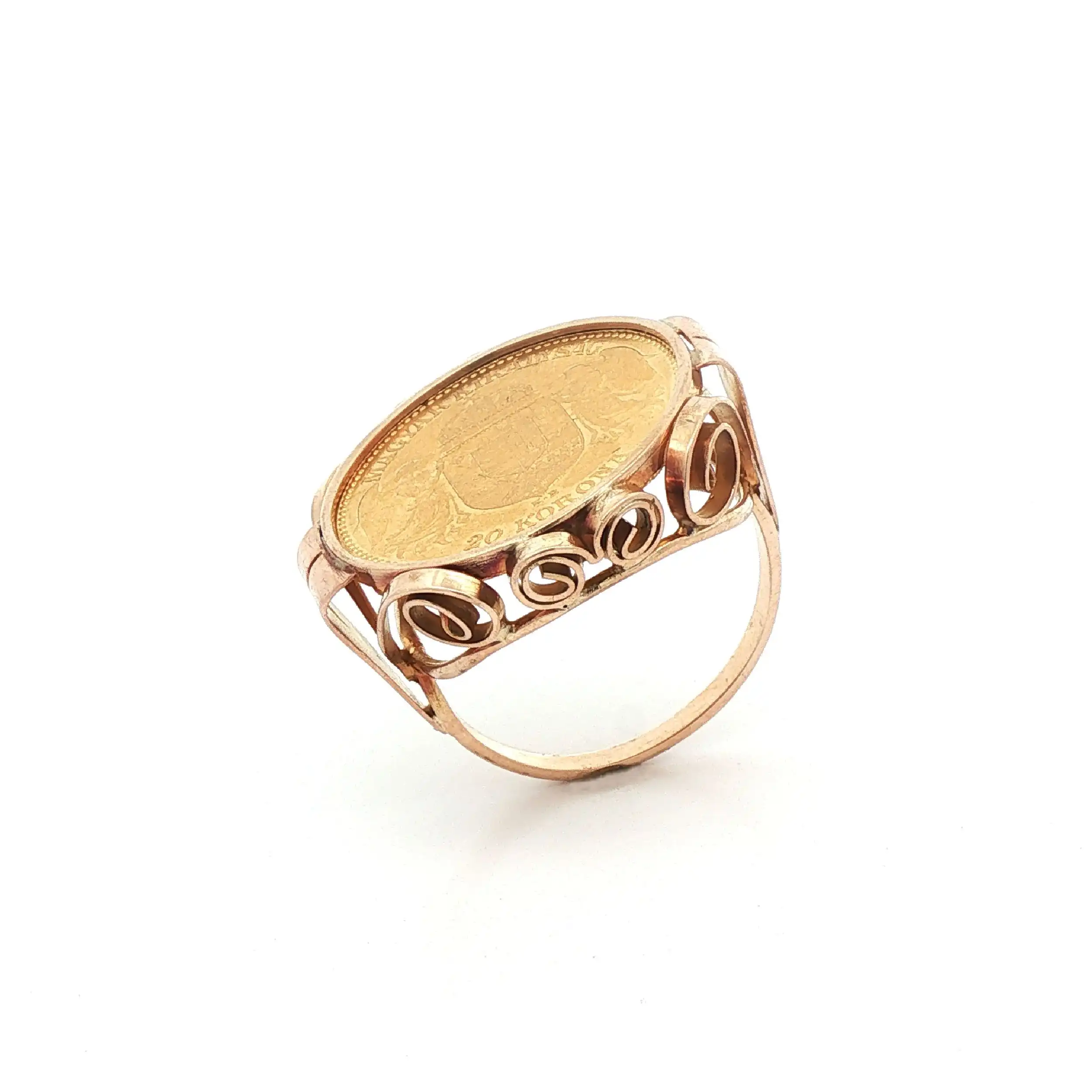 Ring Gelbgold mit 20 kronen Münze