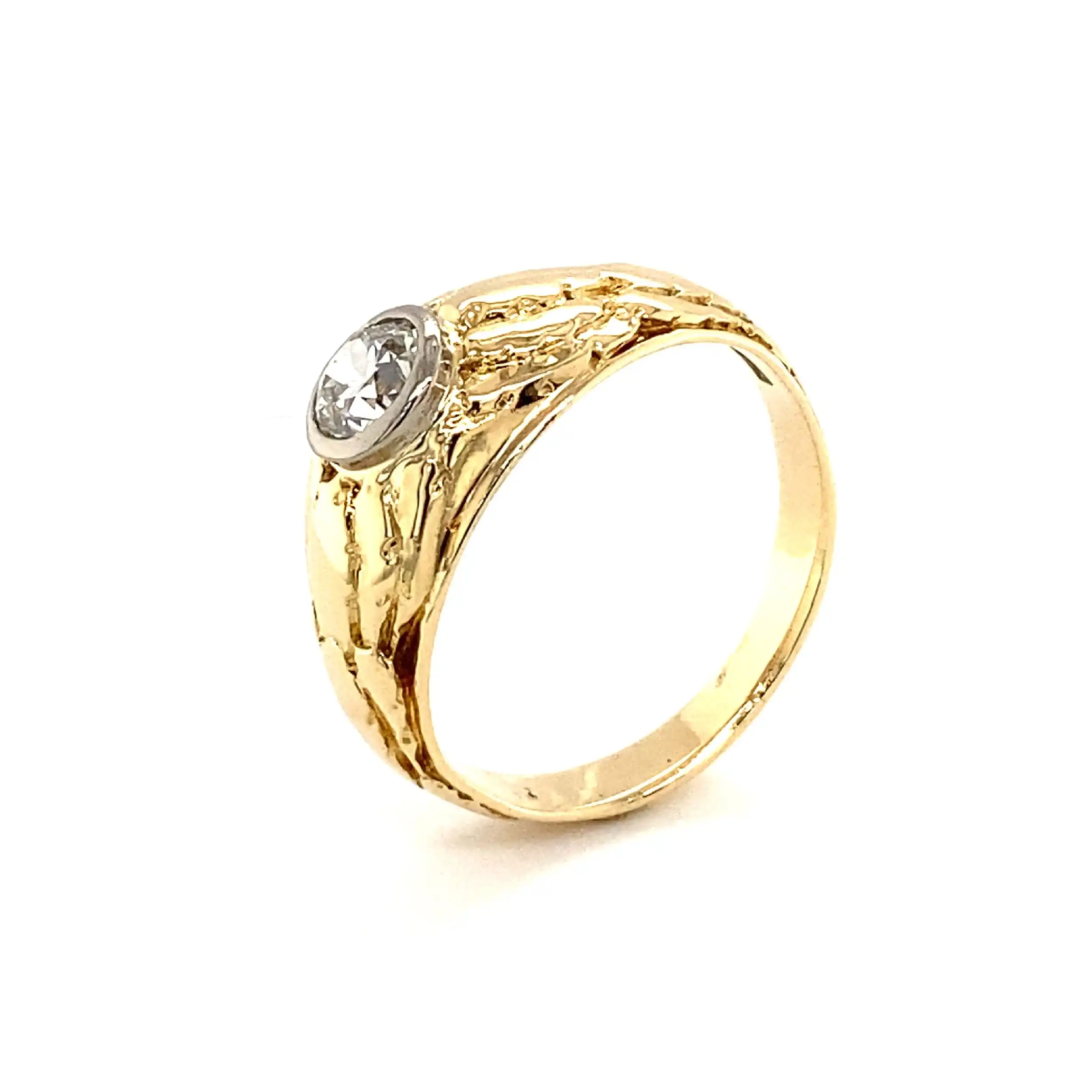 Ring Gelbgold mit Altschliff-Brillant