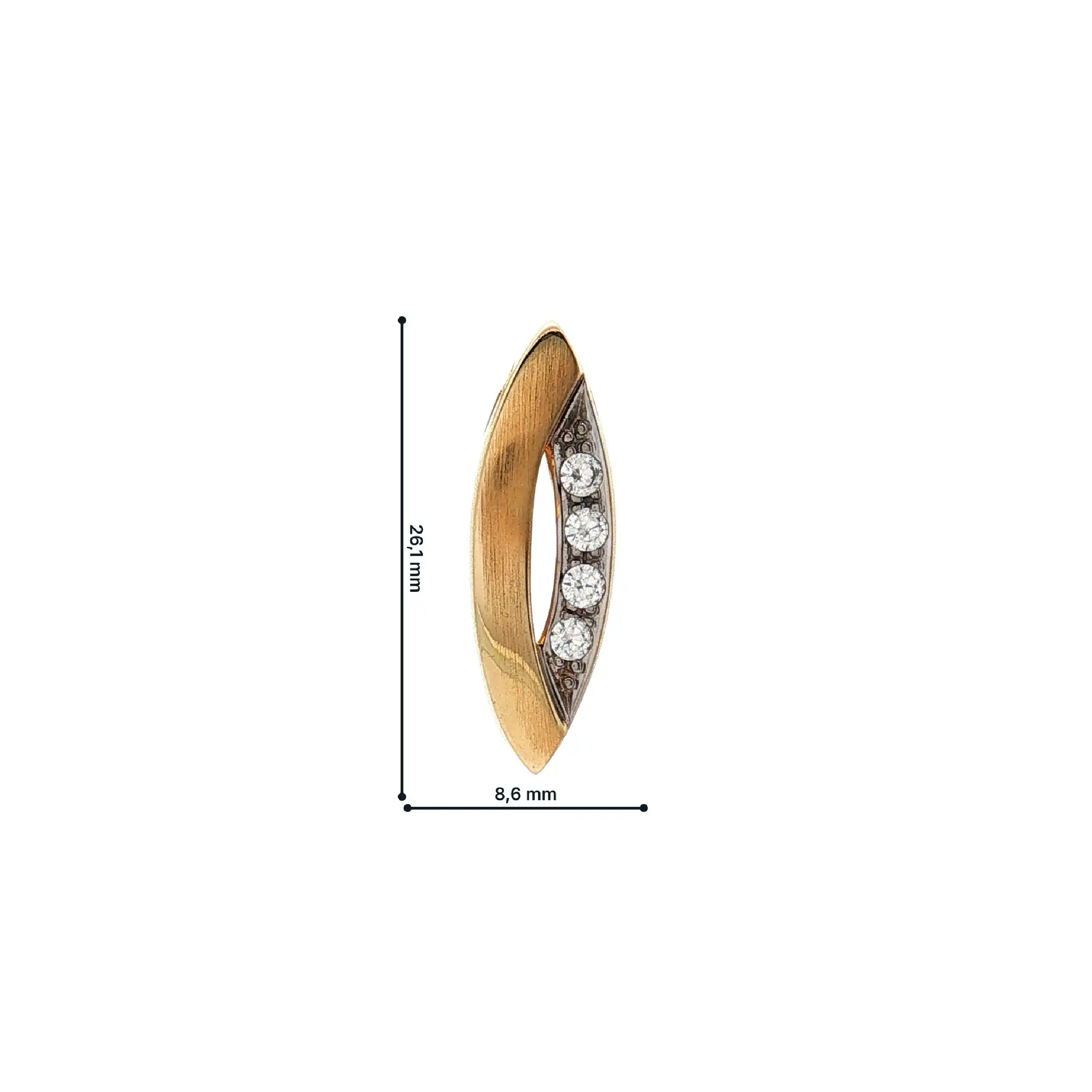 Anhänger Bicolor mit Zirkonia Anhänger Bicolor mit Zirkonia