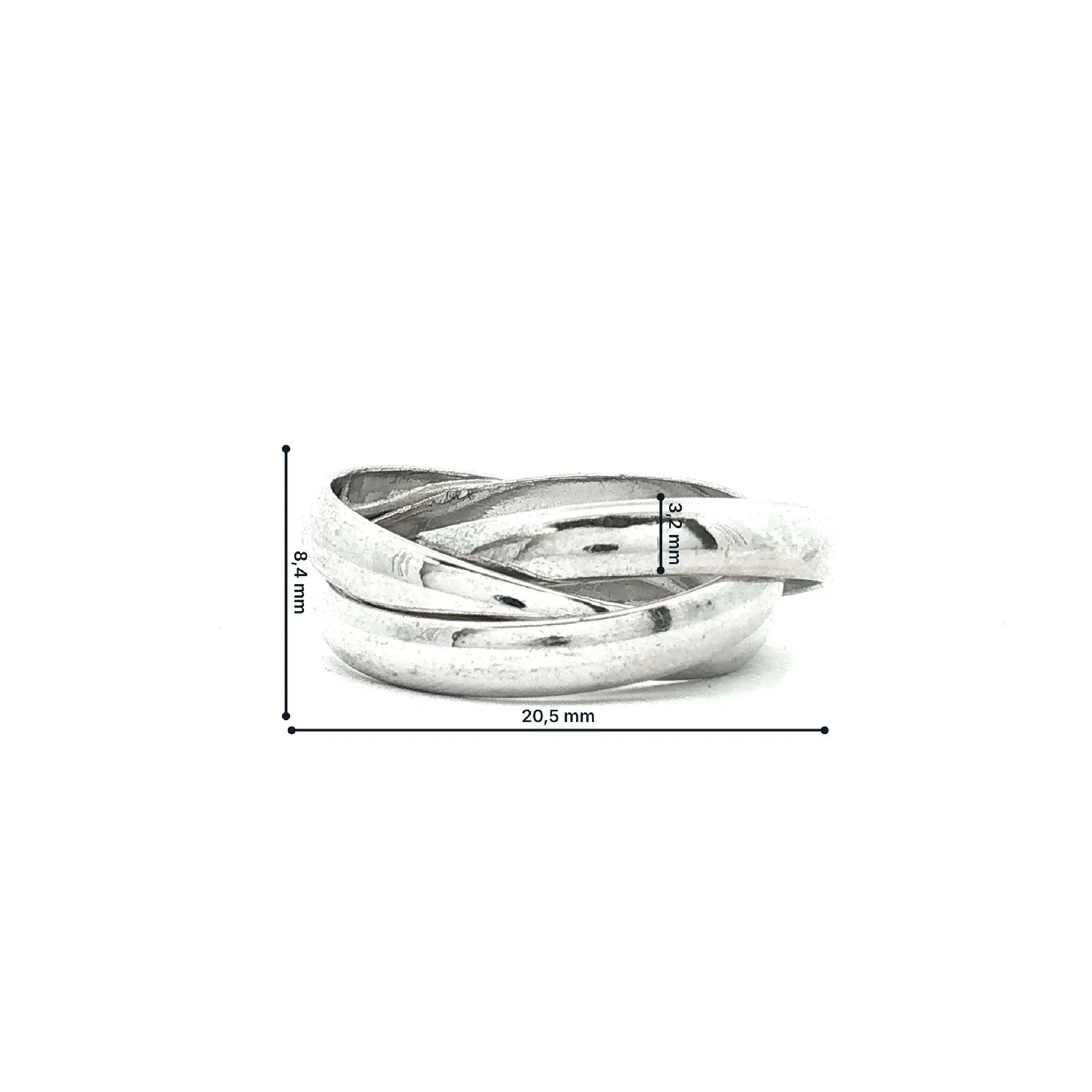 Rollring silber