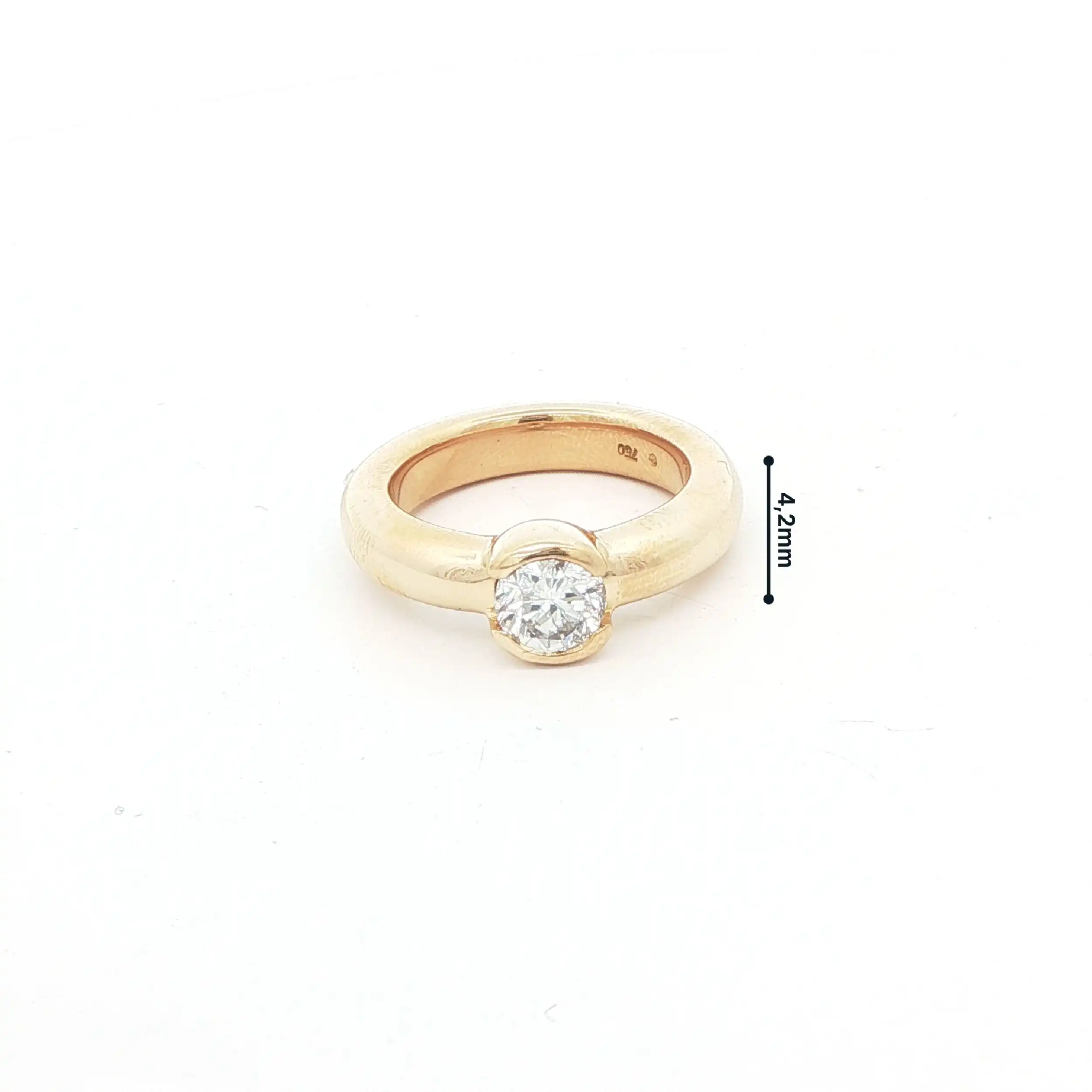 Ring Gelbgold mit Brillant Solitär