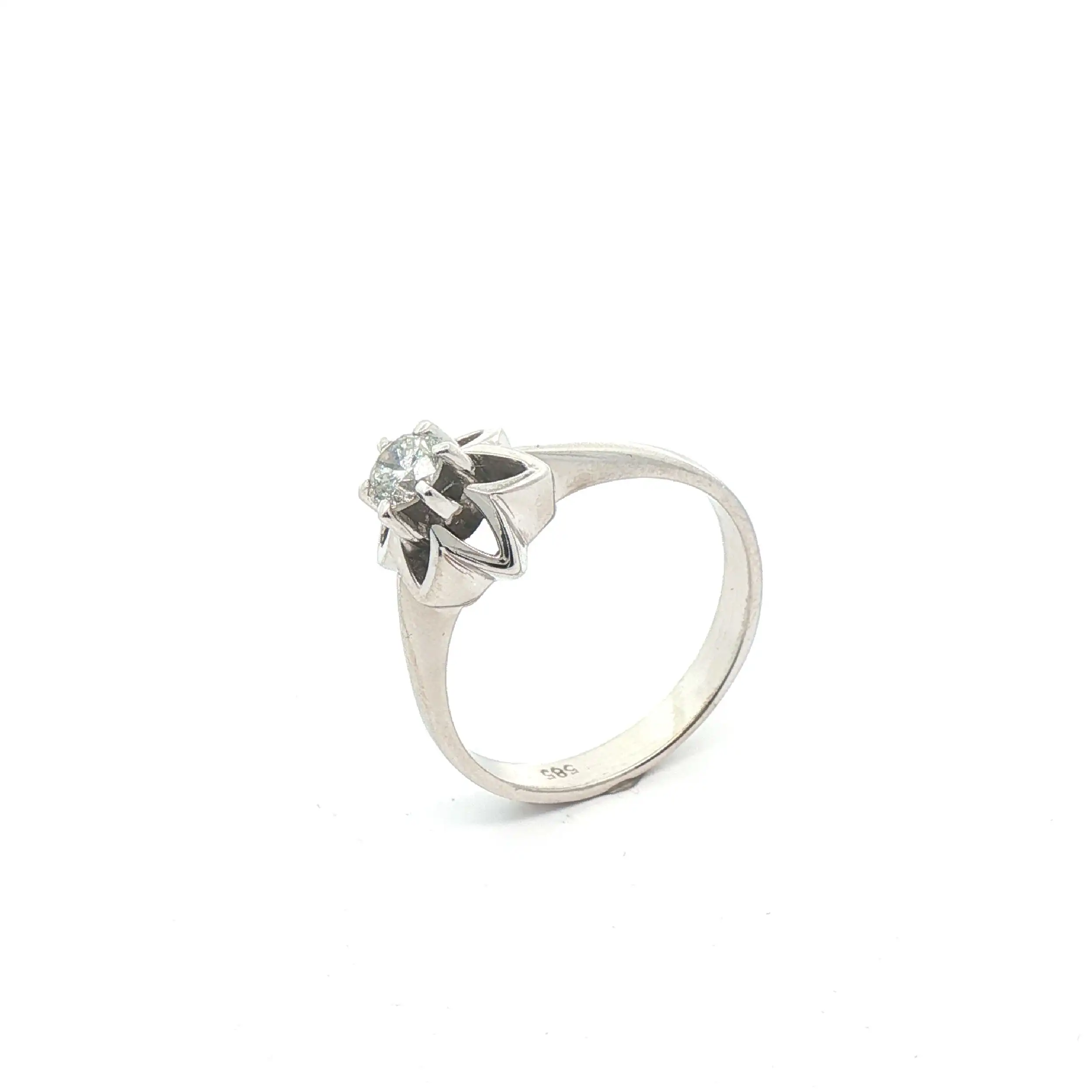Ring Weißgold mit Brillant Ring Weißgold mit Brillant
