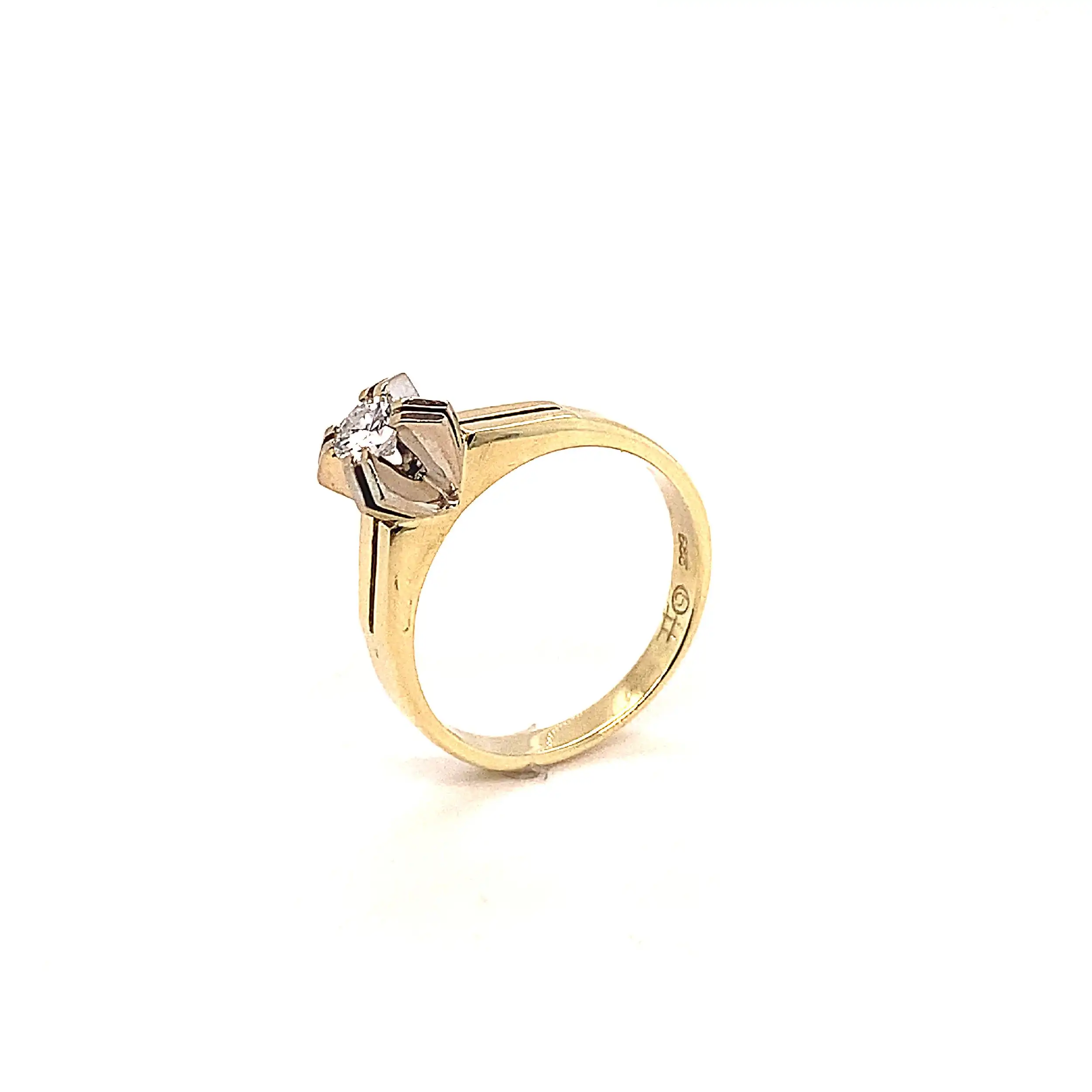 Ring Bicolor mit Brillant Ring Bicolor mit Brillant