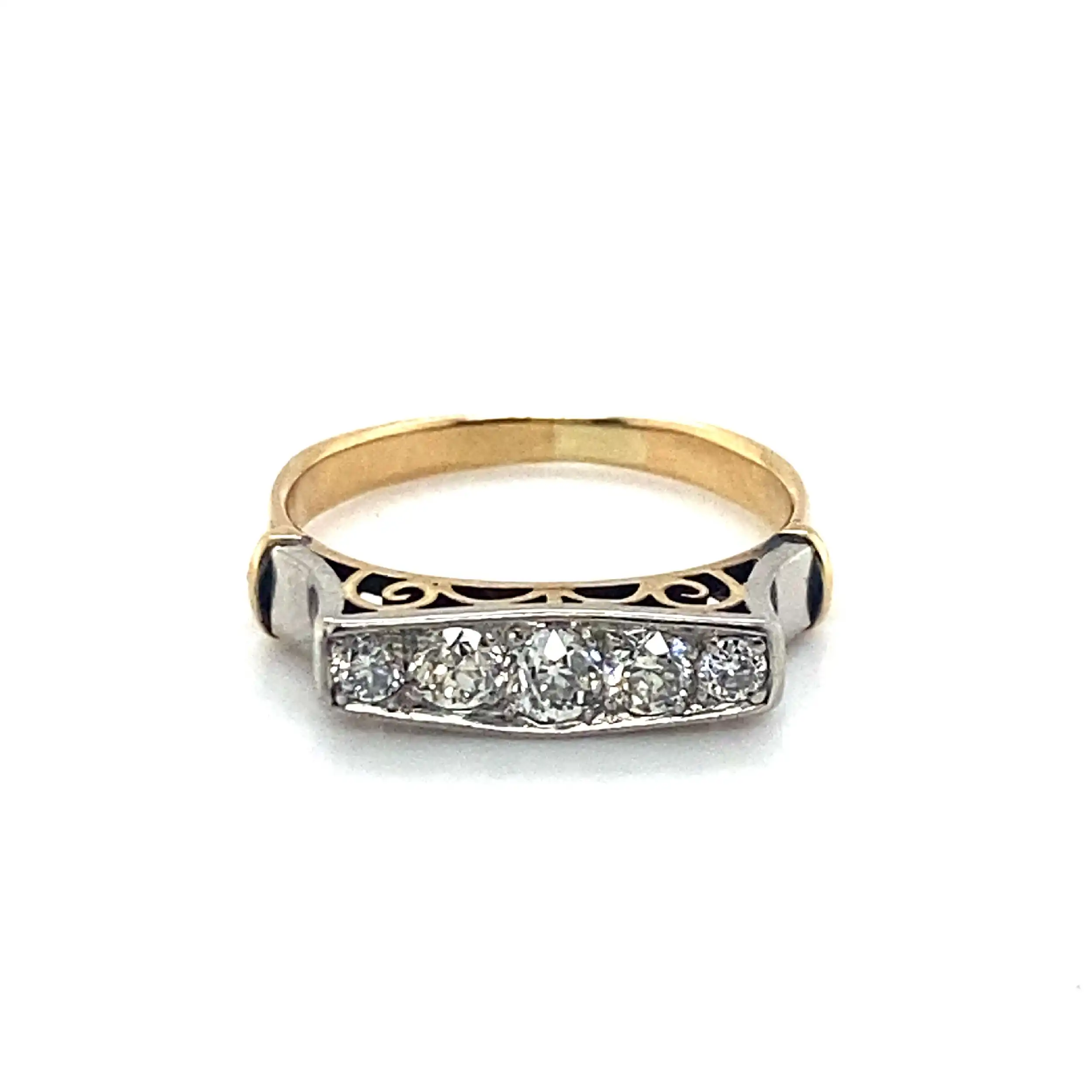 Ring Bicolor mit Altschliff Diamanten Ring Bicolor mit Altschliff Diamanten