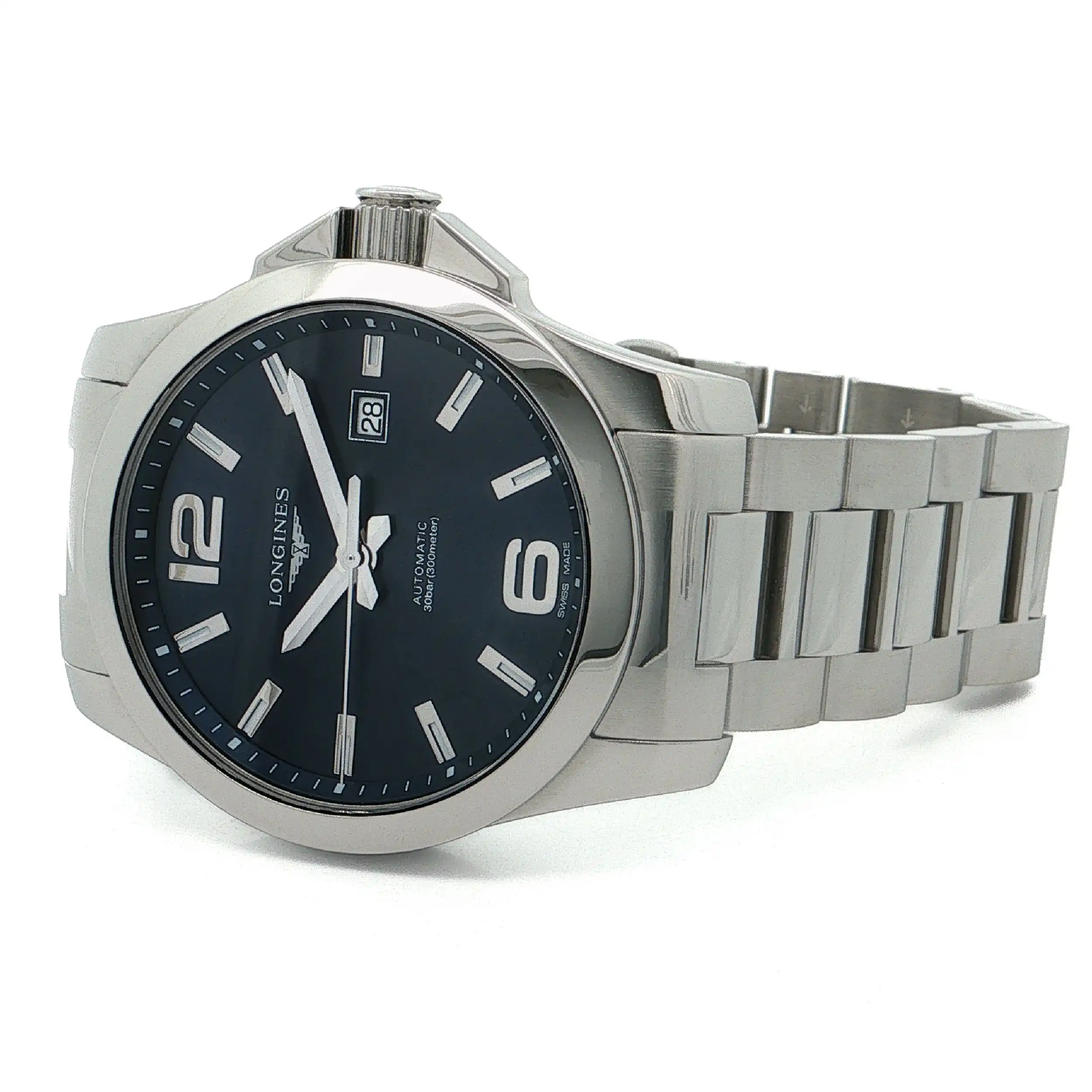 Herrenuhr Longines Conquest Automatic mit Box und Papiere und Kassenbon