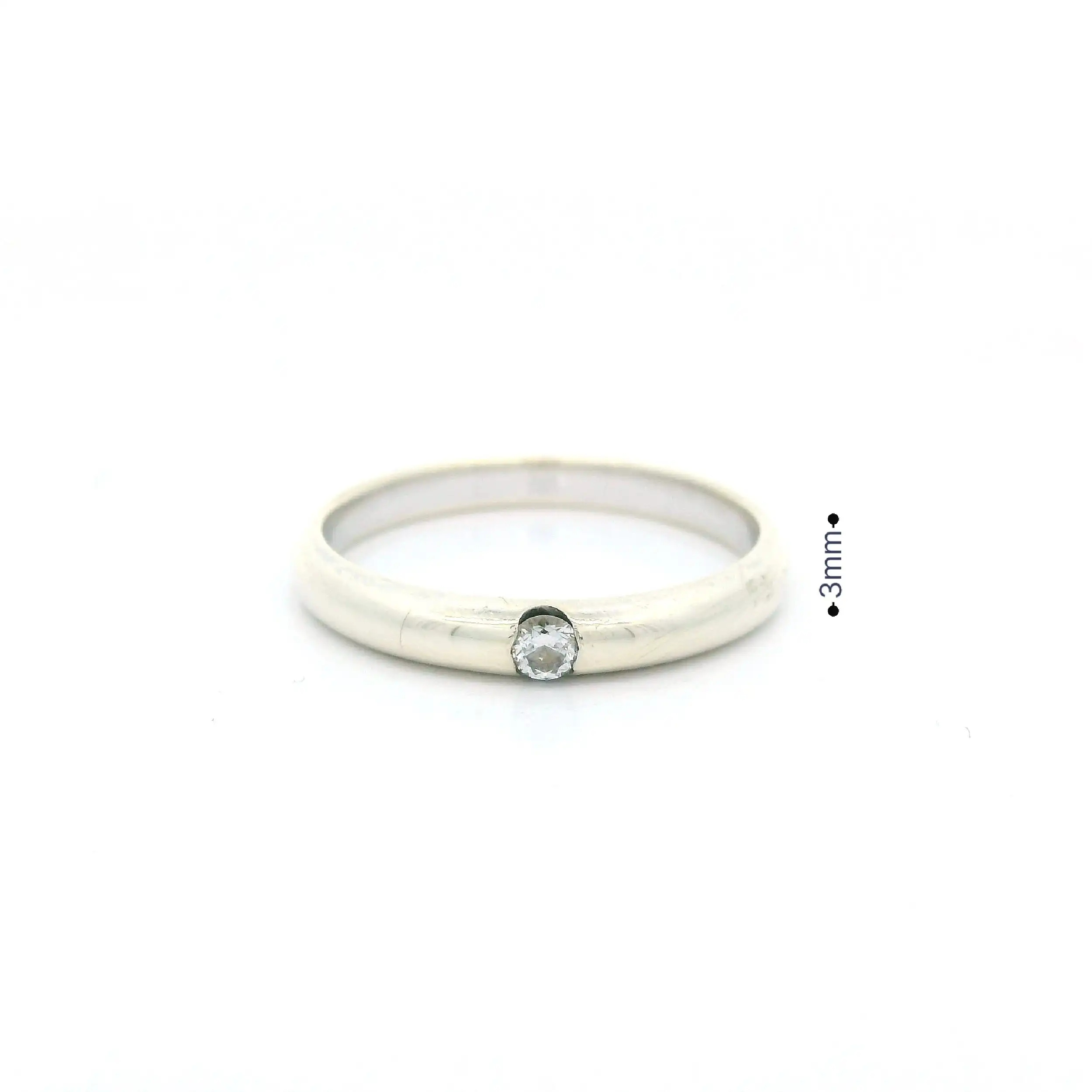 Ring Weißgold mit Brillant, graviert mit 0,06ct Christ Ring Weißgold mit Brillant, graviert mit 0,06ct Christ