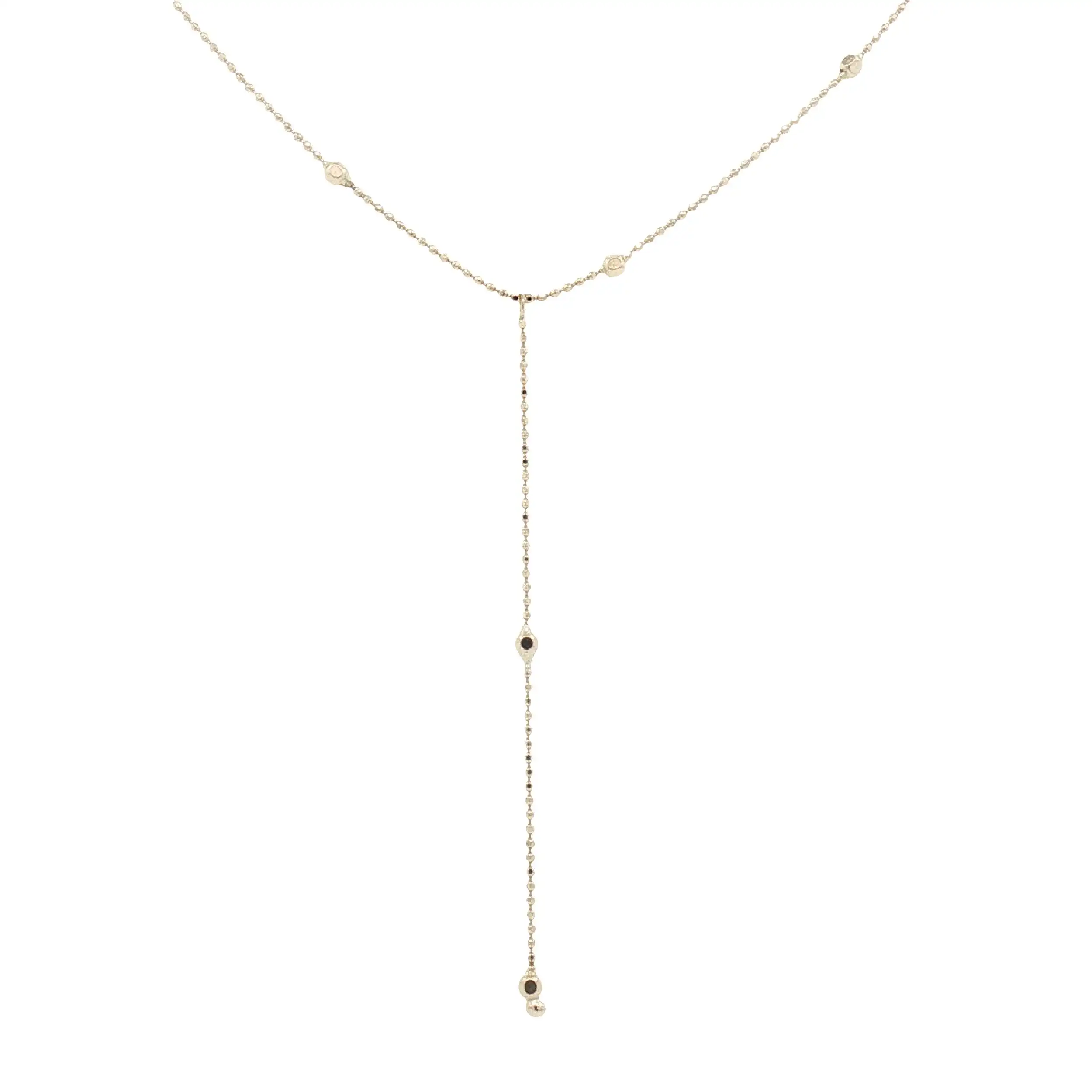 Y-Kügelchenkette Gelbgold