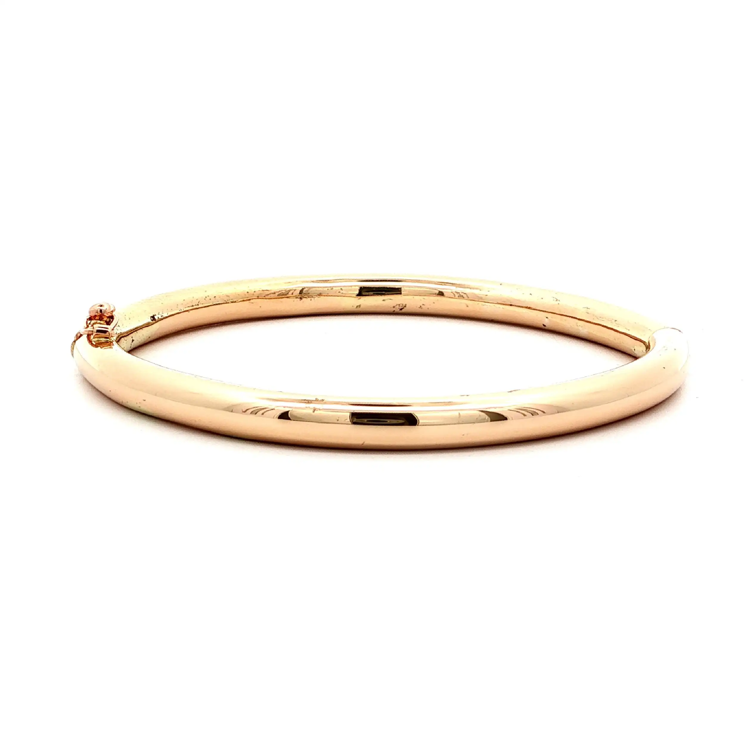 Armreif Gelbgold hohl mit roten Farbsteinen