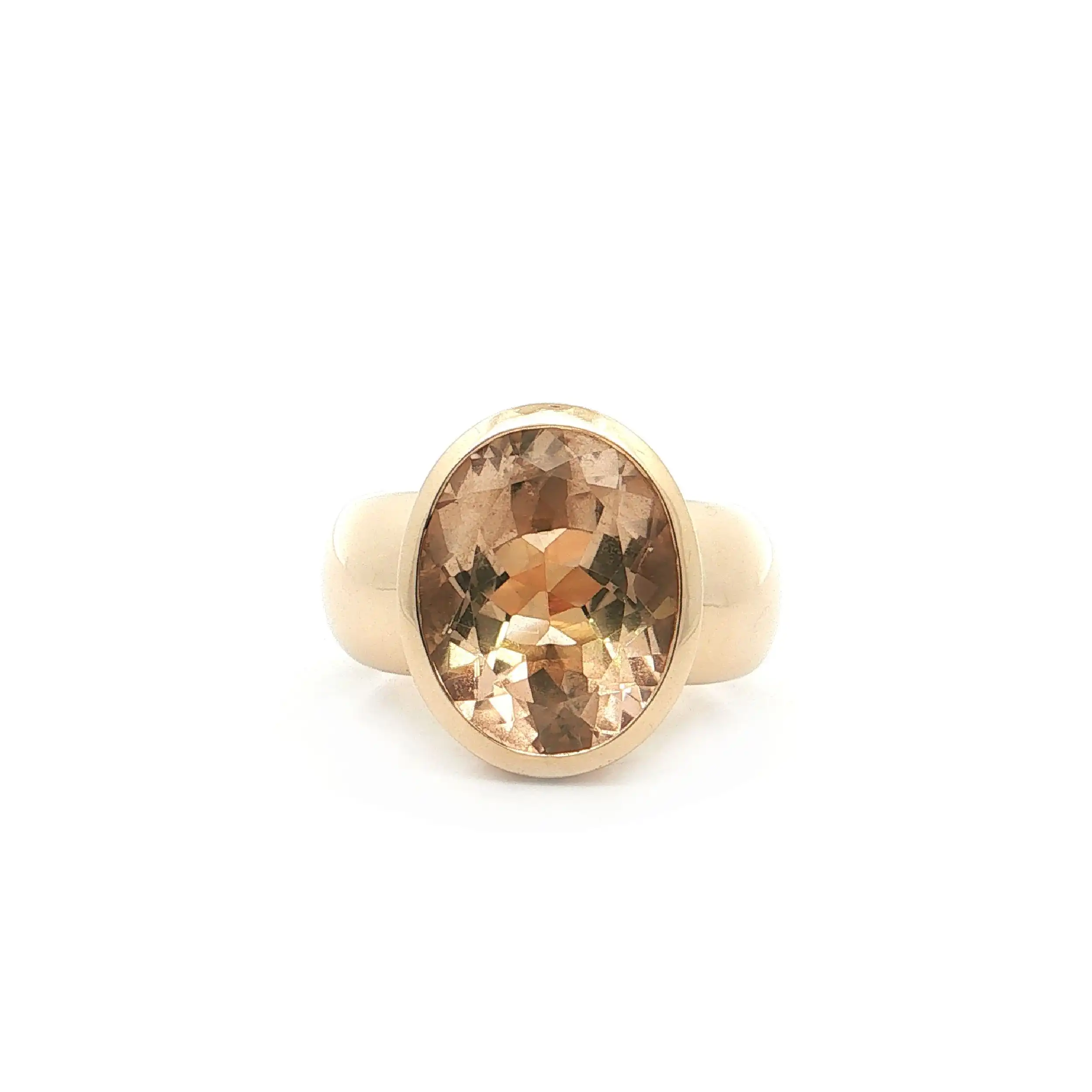 Ring Gelbgold mit Morganit