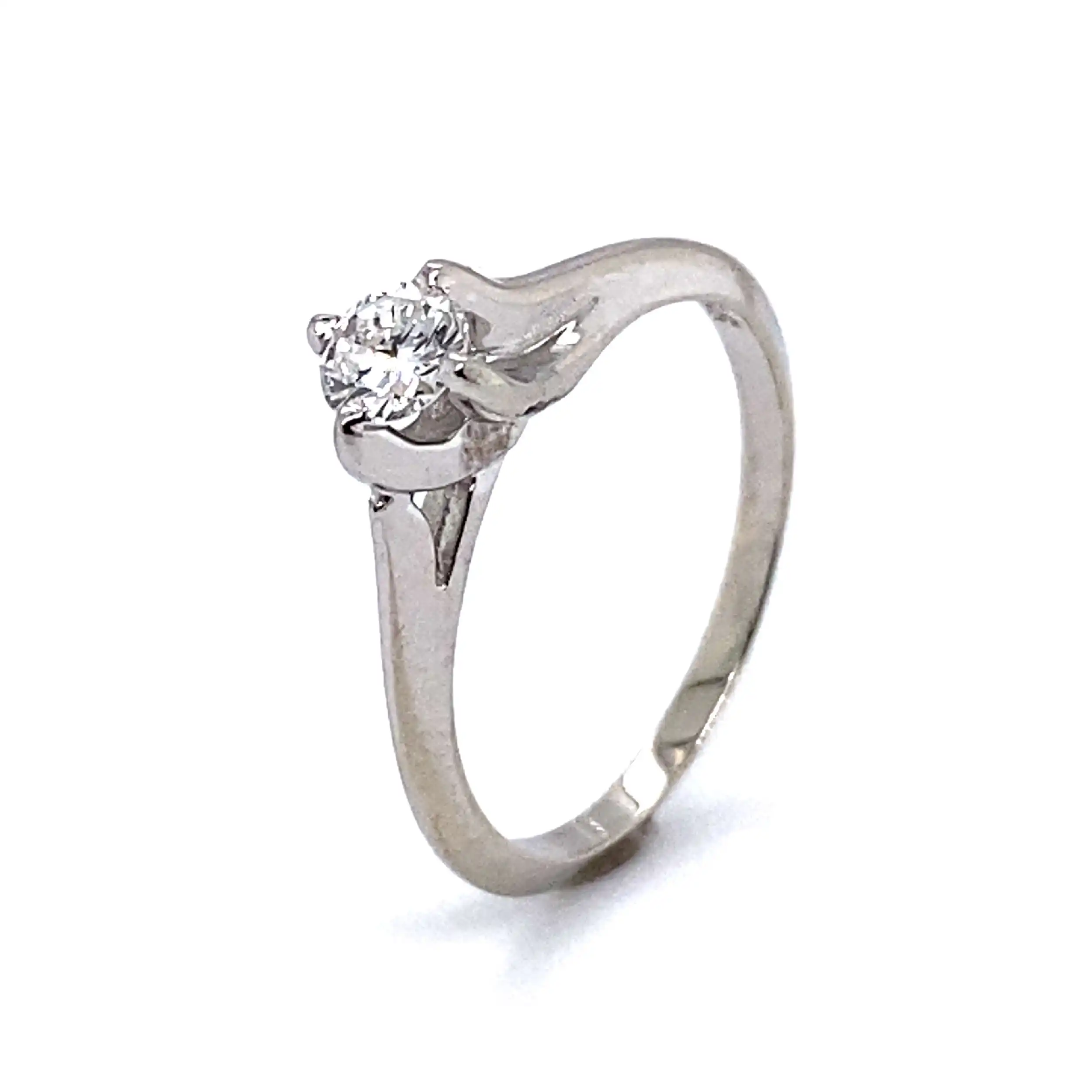 Ring Weißgold mit Solitär Brillant Ring Weißgold mit Solitär Brillant