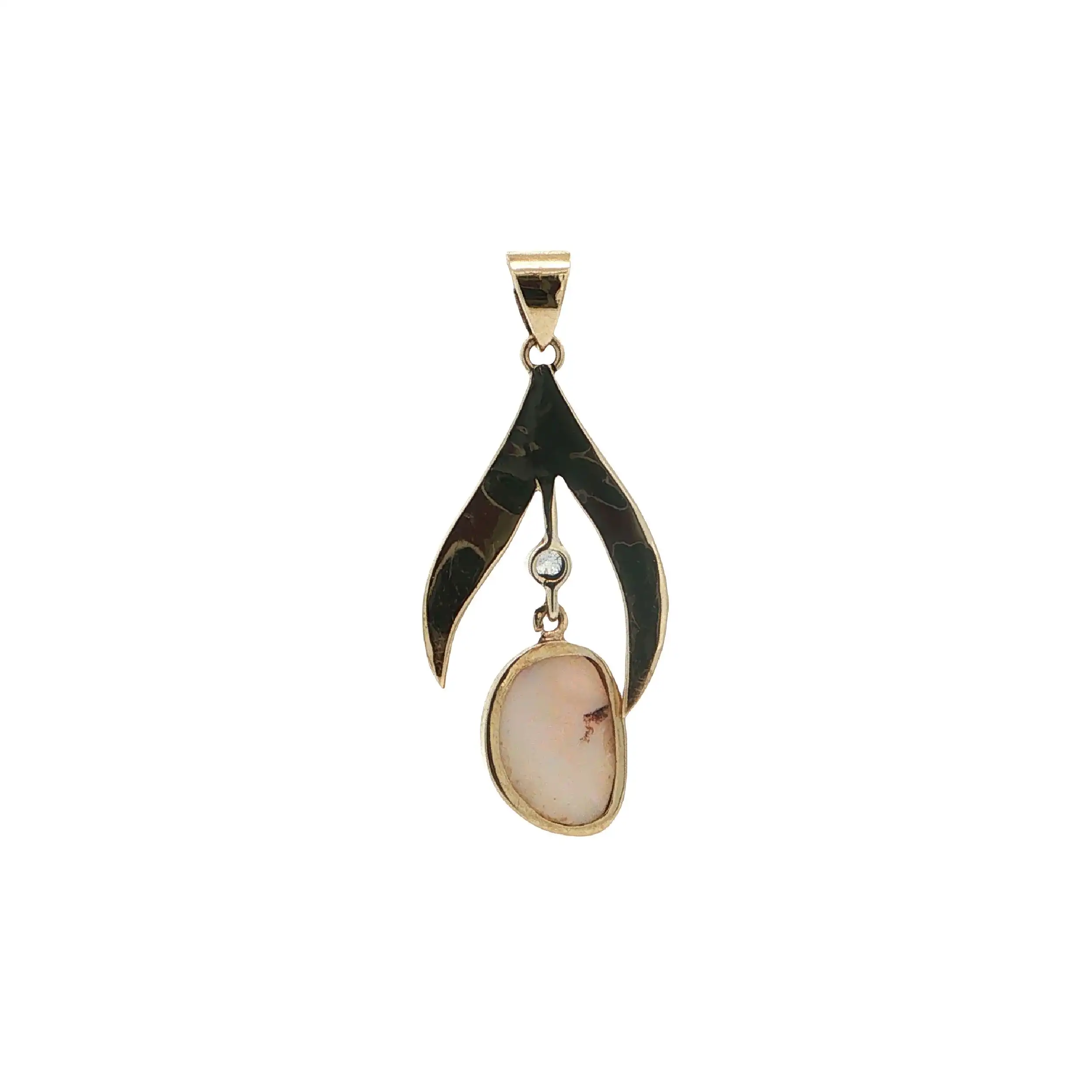 Anhänger Gelbgold mit Opal & Zirkonia