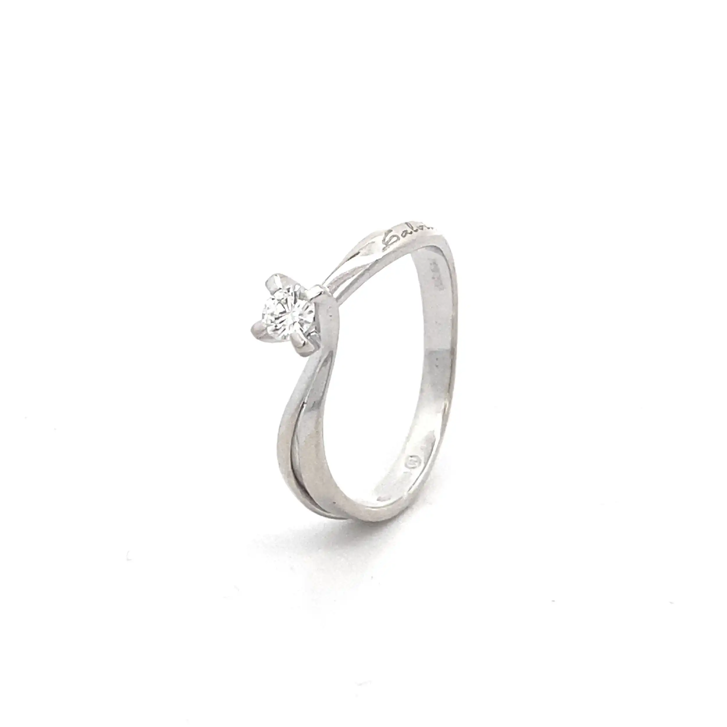 Ring Weißgold mit Brillant Ring Weißgold mit Brillant