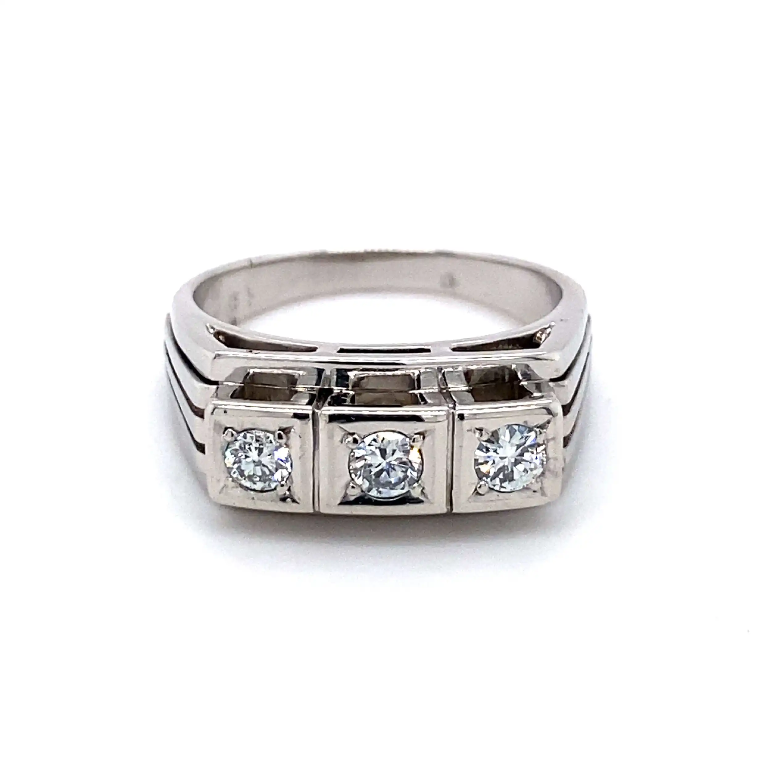 Ring Weißgold mit Brillanten, mit Zertifikat von "Diamant"