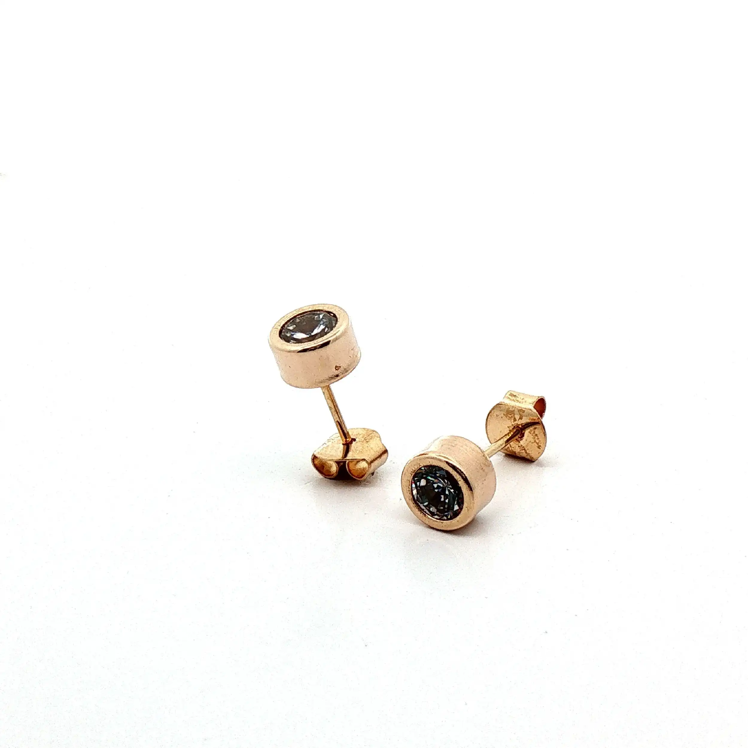 Ohrstecker Gelbgold mit Zirkonia