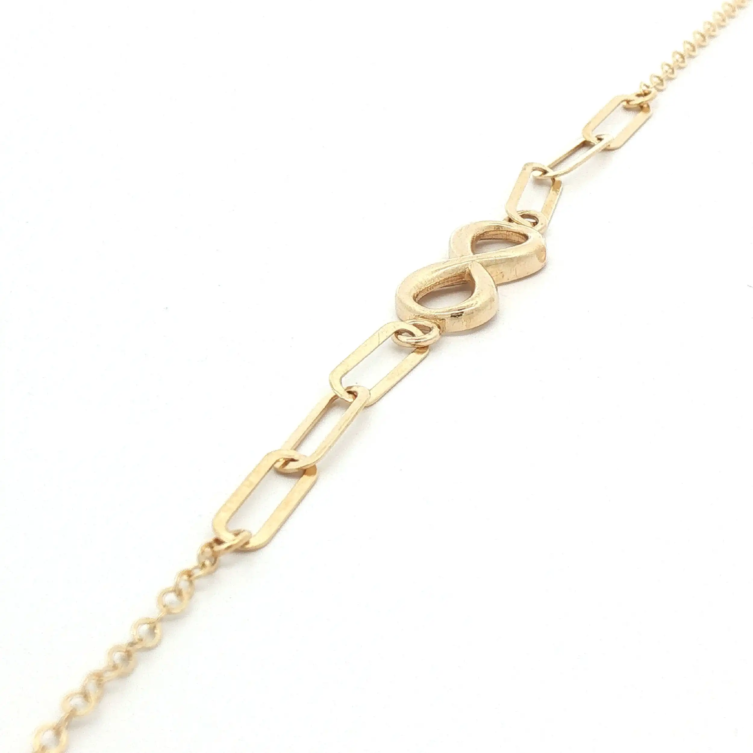 Armband Gelbgold Unendlichkeit mit Zirkonia