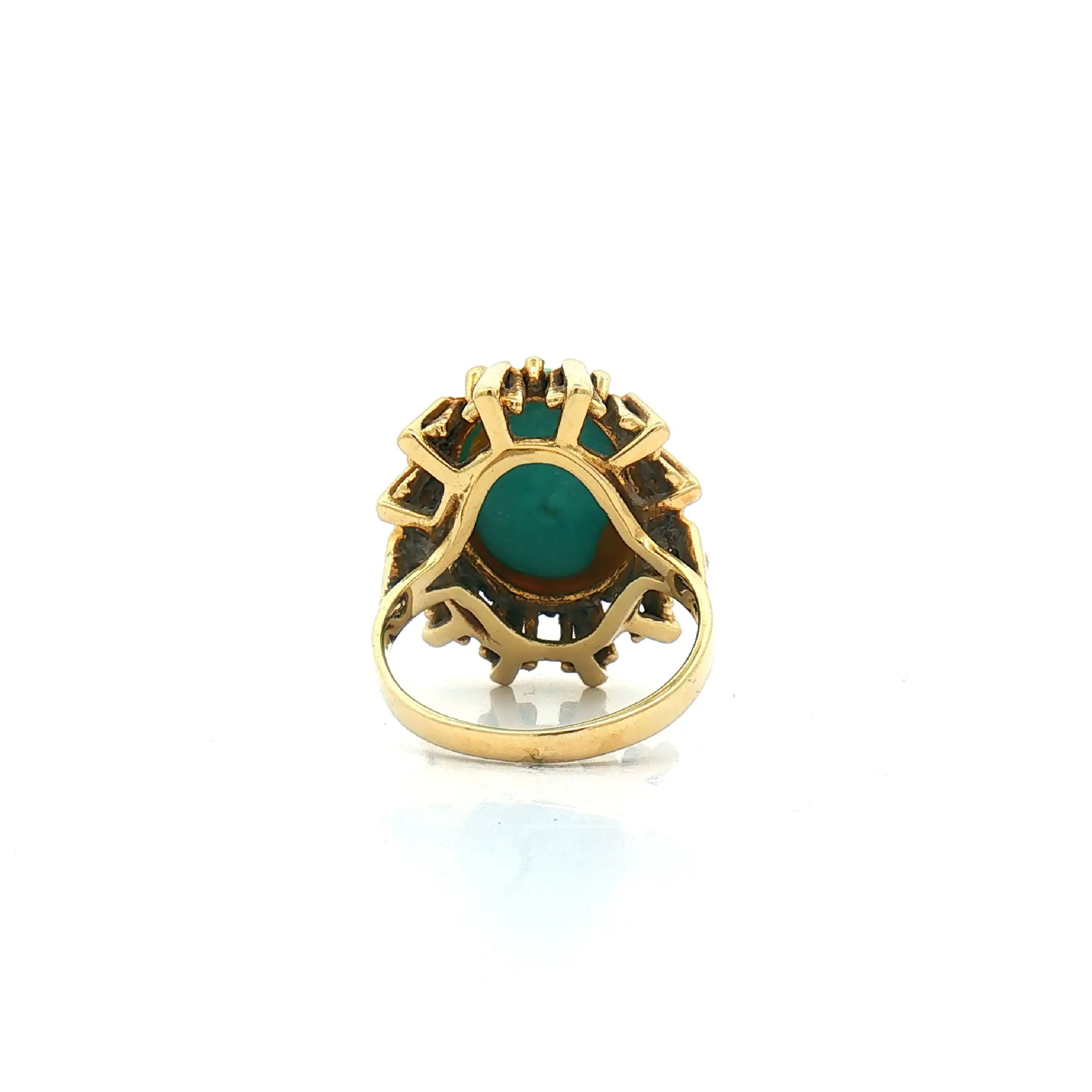 Ring Gelbgold mit Türkis Cabochon Ring Gelbgold mit Türkis Cabochon