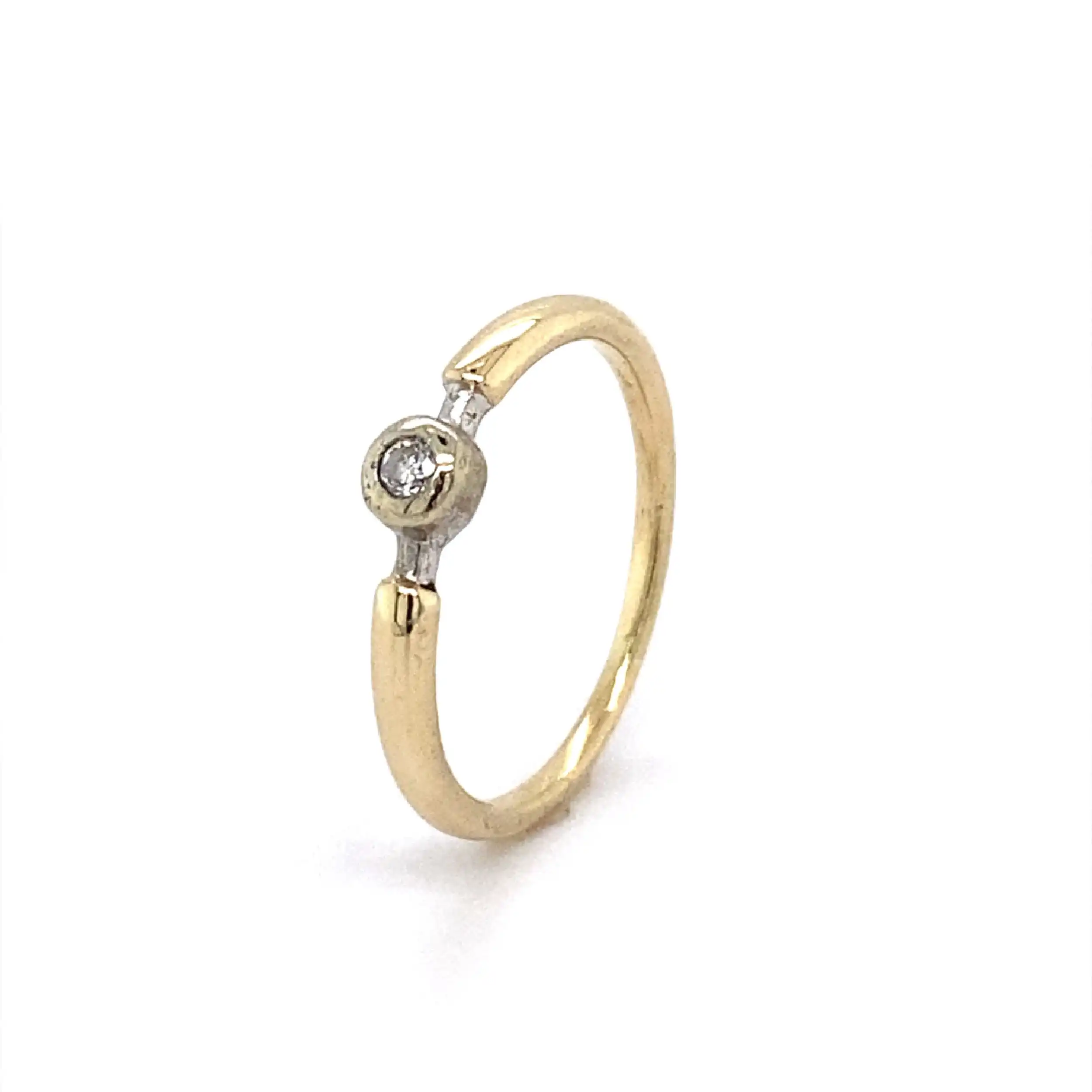 Ring Bicolor mit Brillant Ring Bicolor mit Brillant