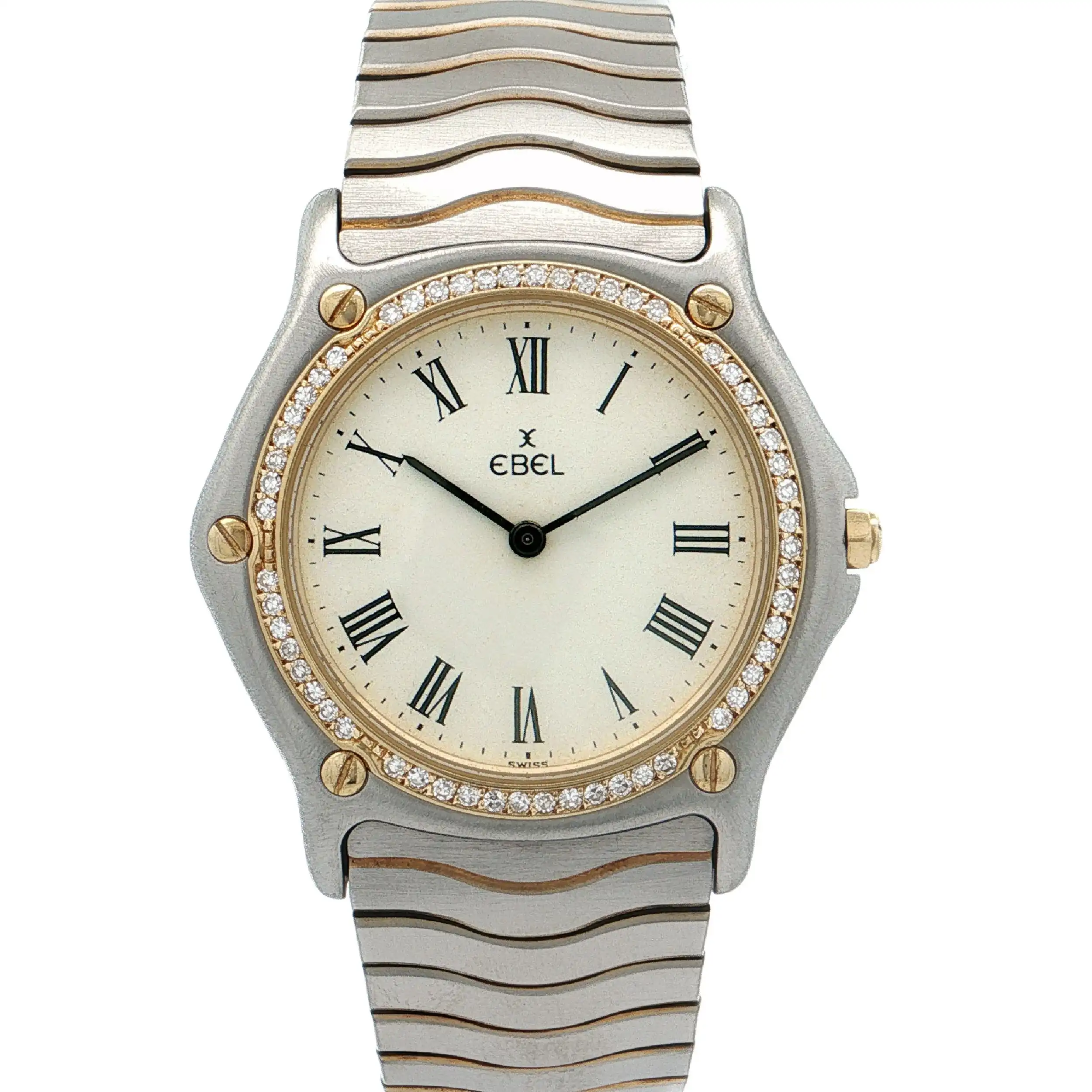 Damenuhr Ebel Sport Wave mit Diamant Lünette Damenuhr Ebel Sport Wave mit Diamant Lünette