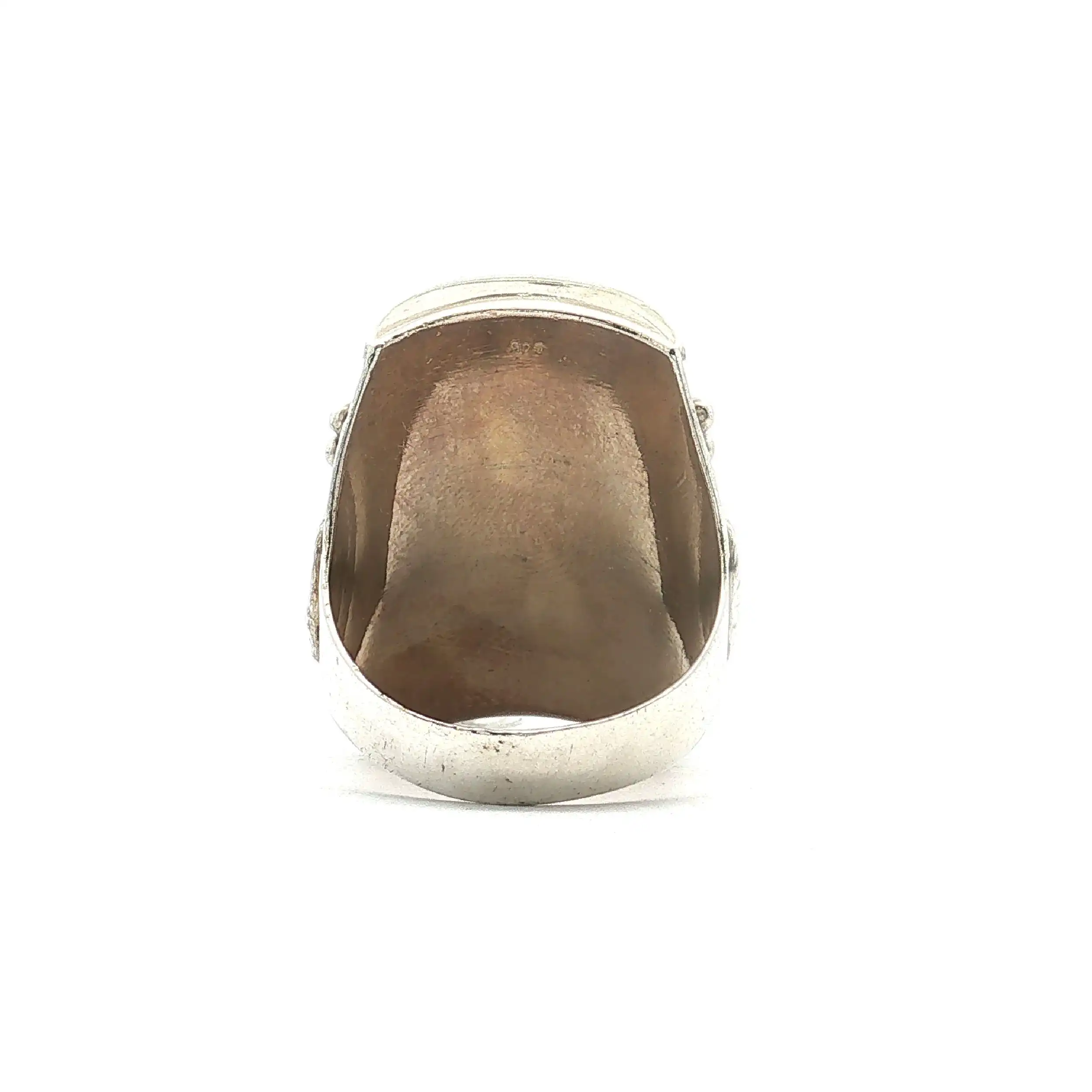 Tibetanischer Ring Silber mit Koralle