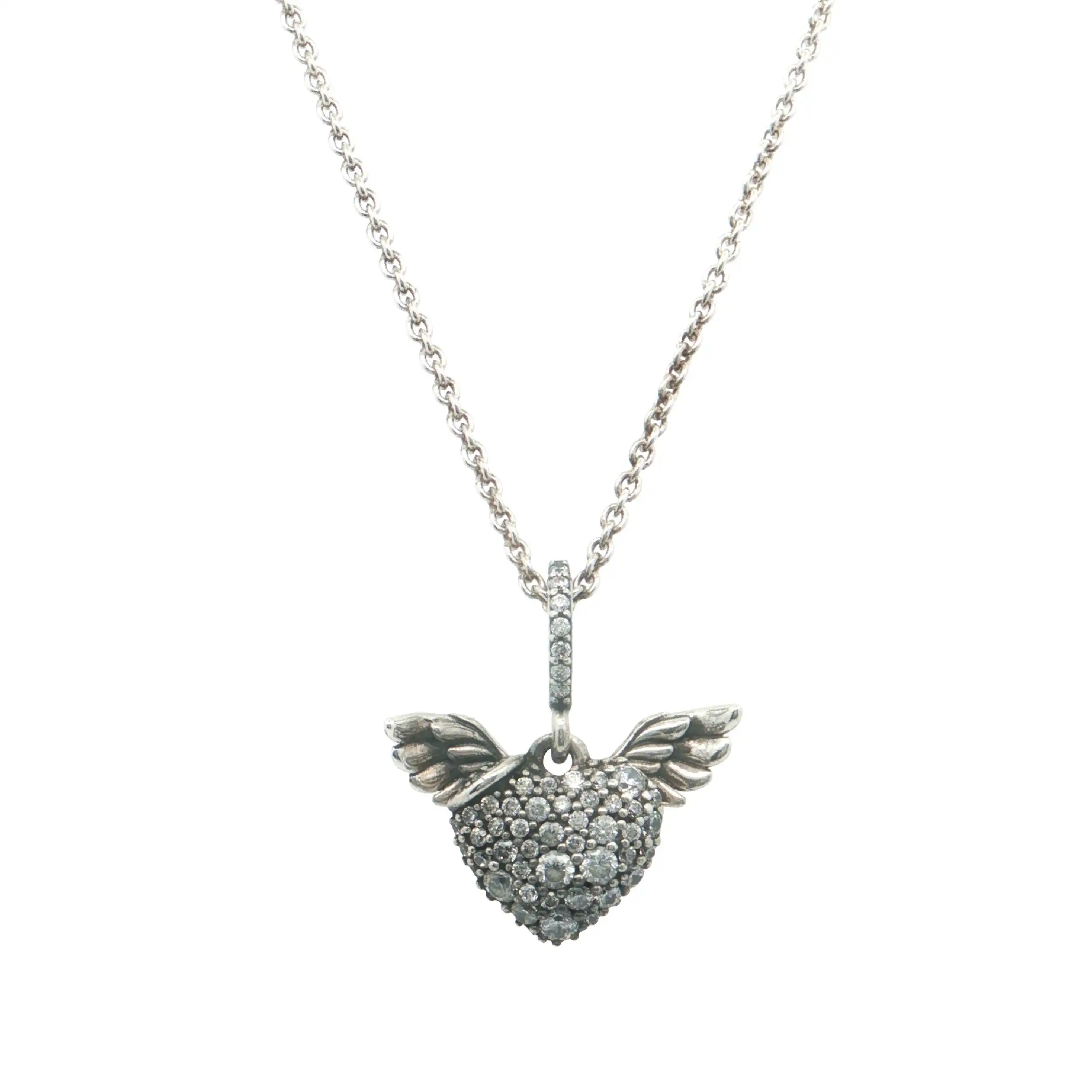 Kette Silber mit Herzanhänger "Pandora" mit Zirkonia Kette Silber mit Herzanhänger "Pandora" mit Zirkonia