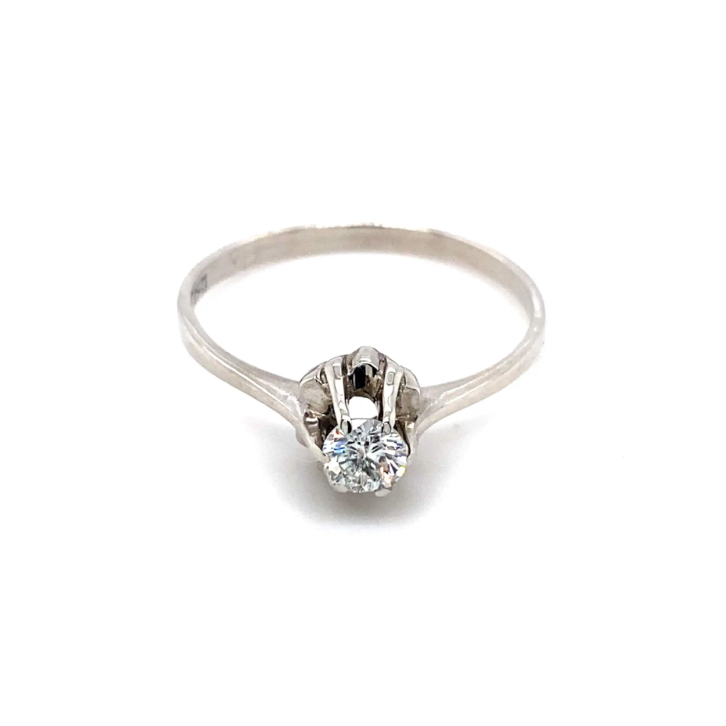 Ring Weißgold mit Brillant Ring Weißgold mit Brillant