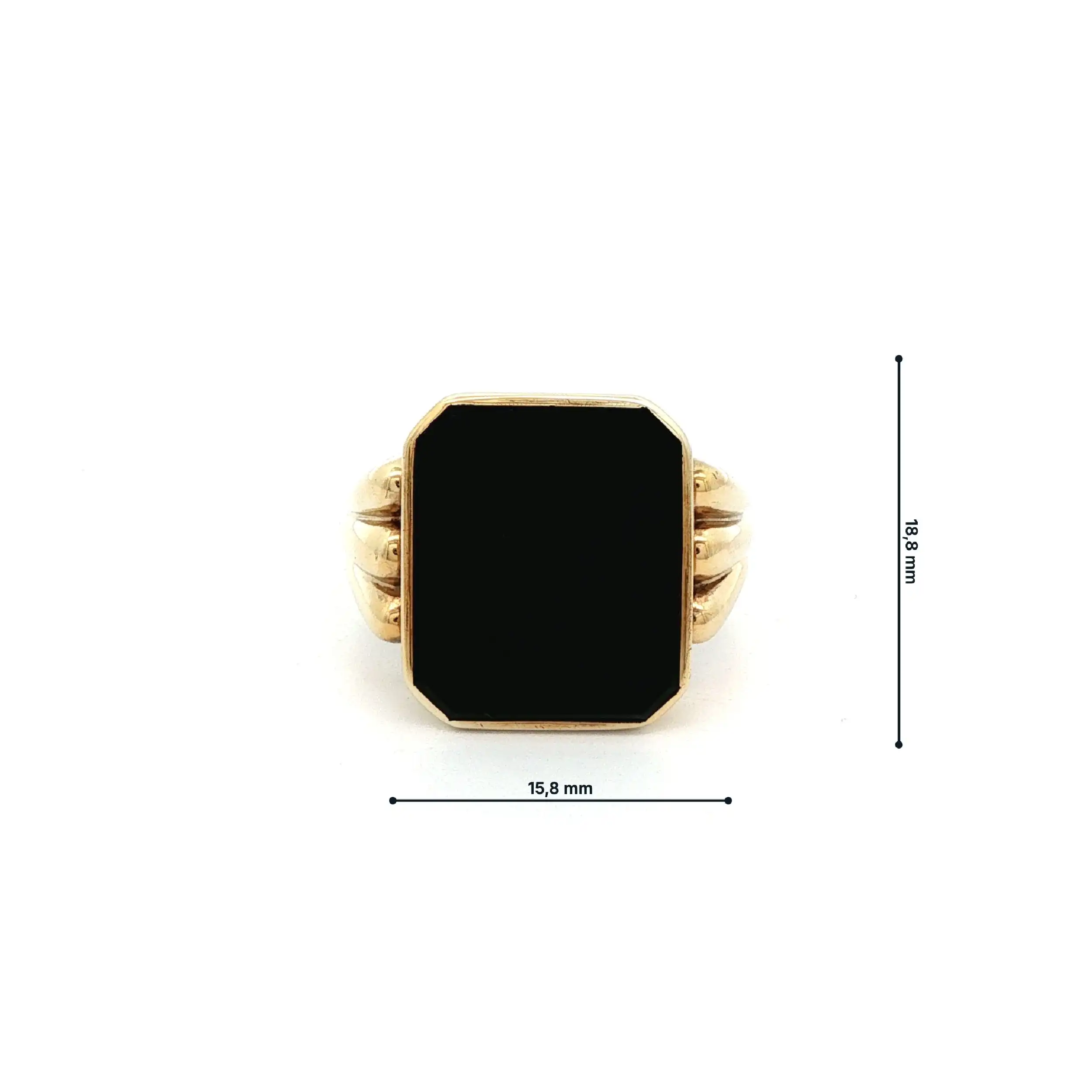 Ring Gelbgold mit Onyx
