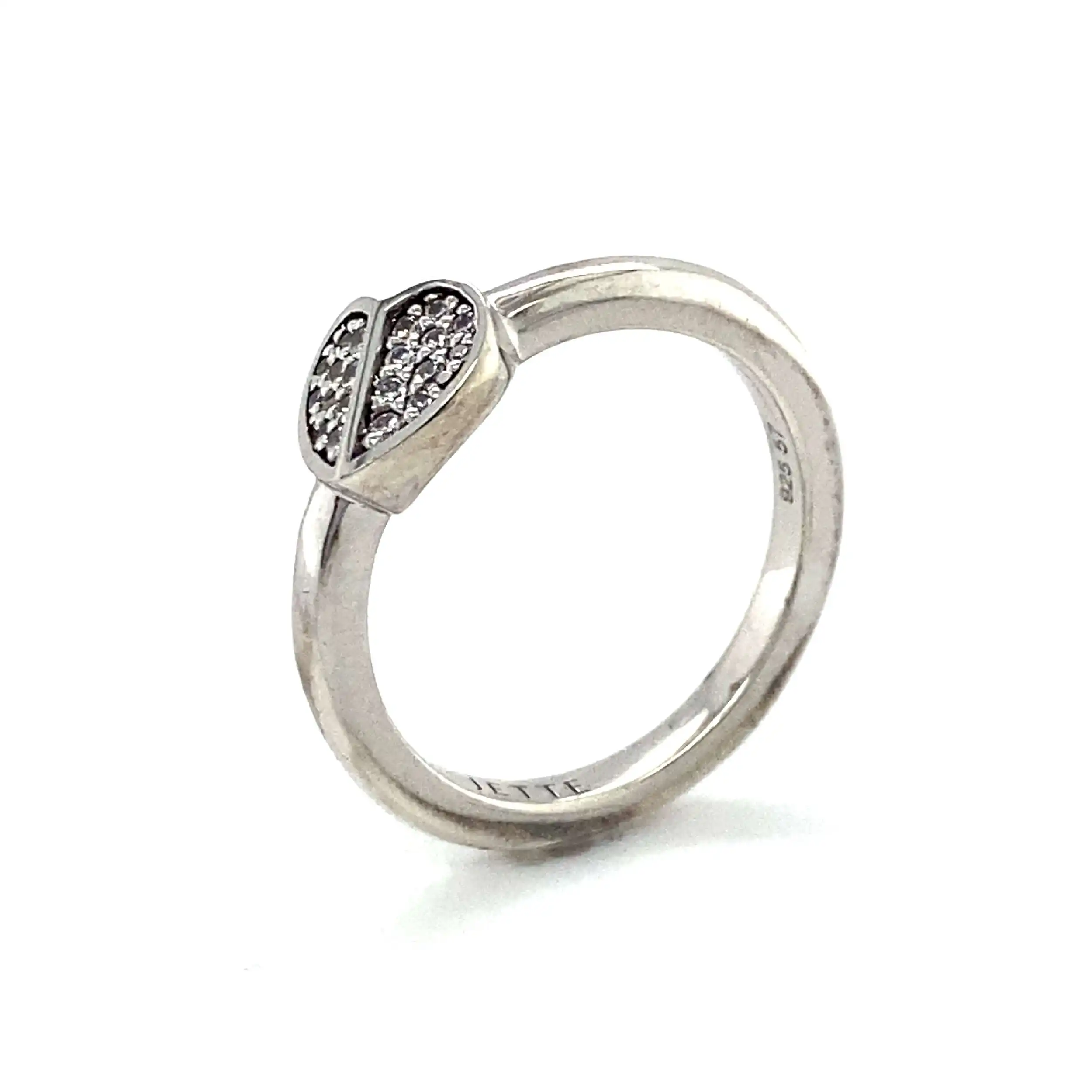 Ring Silber von Jette Herz mit Zirkonia Ring Silber von Jette Herz mit Zirkonia