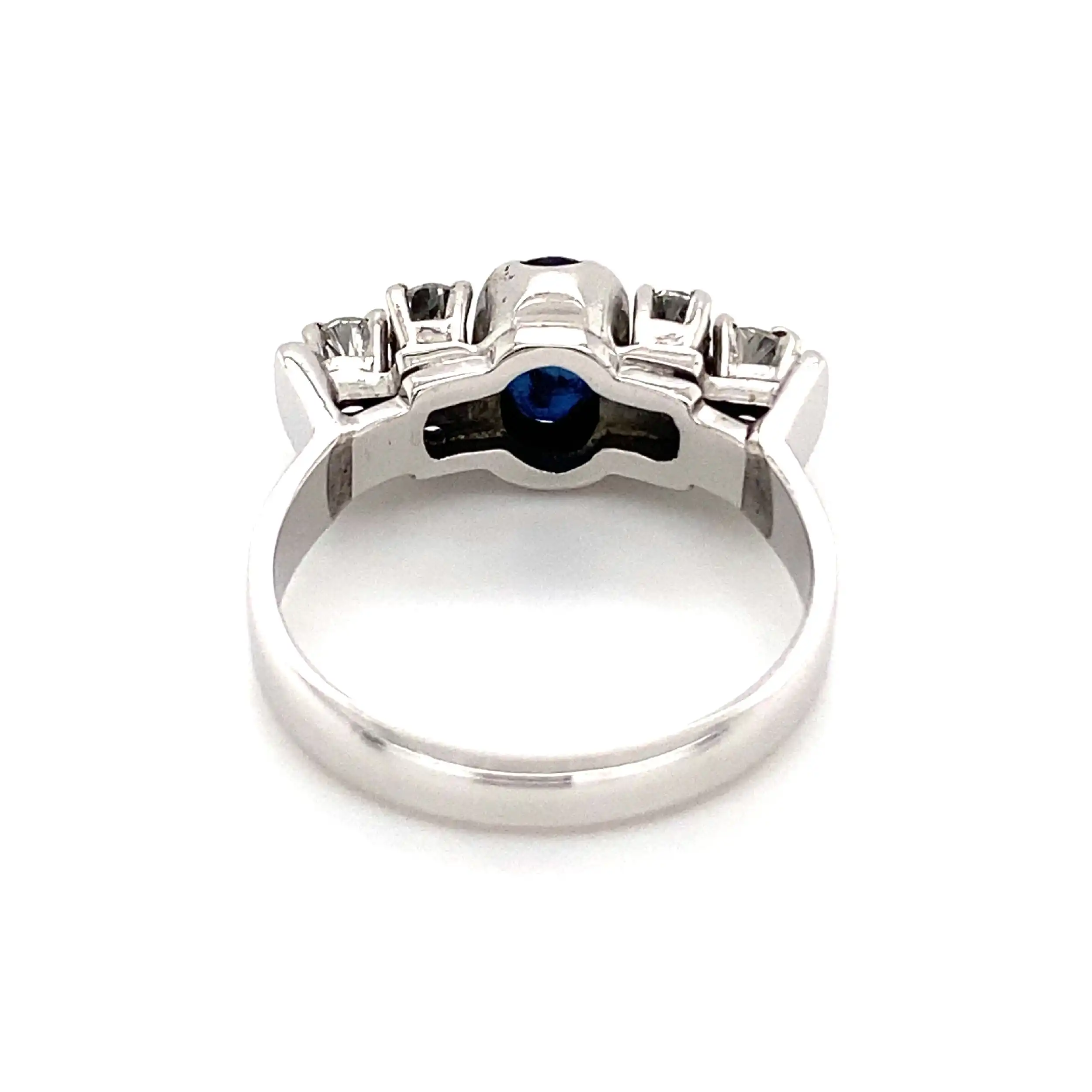 Ring Weißgold mit Saphir & Brillanten