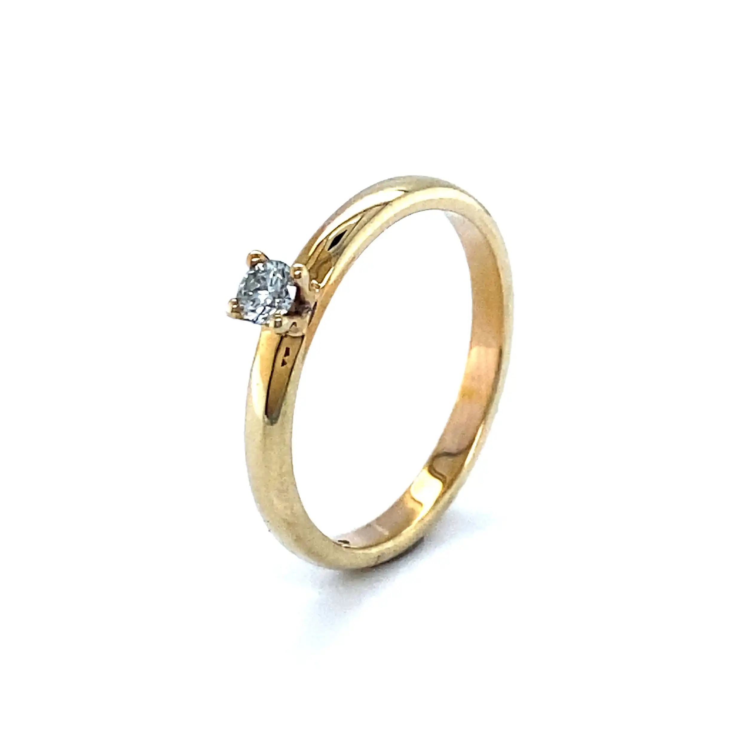 Ring Gelbgold mit Brillant Solitär Ring Gelbgold mit Brillant Solitär