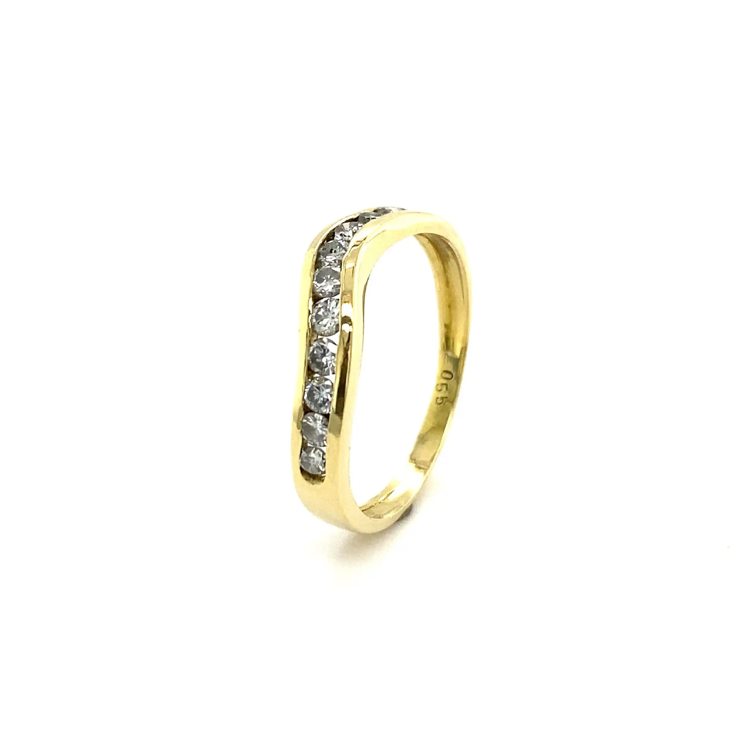 Ring Gelbgold mit Brillanten, graviert mit 0,55ct.