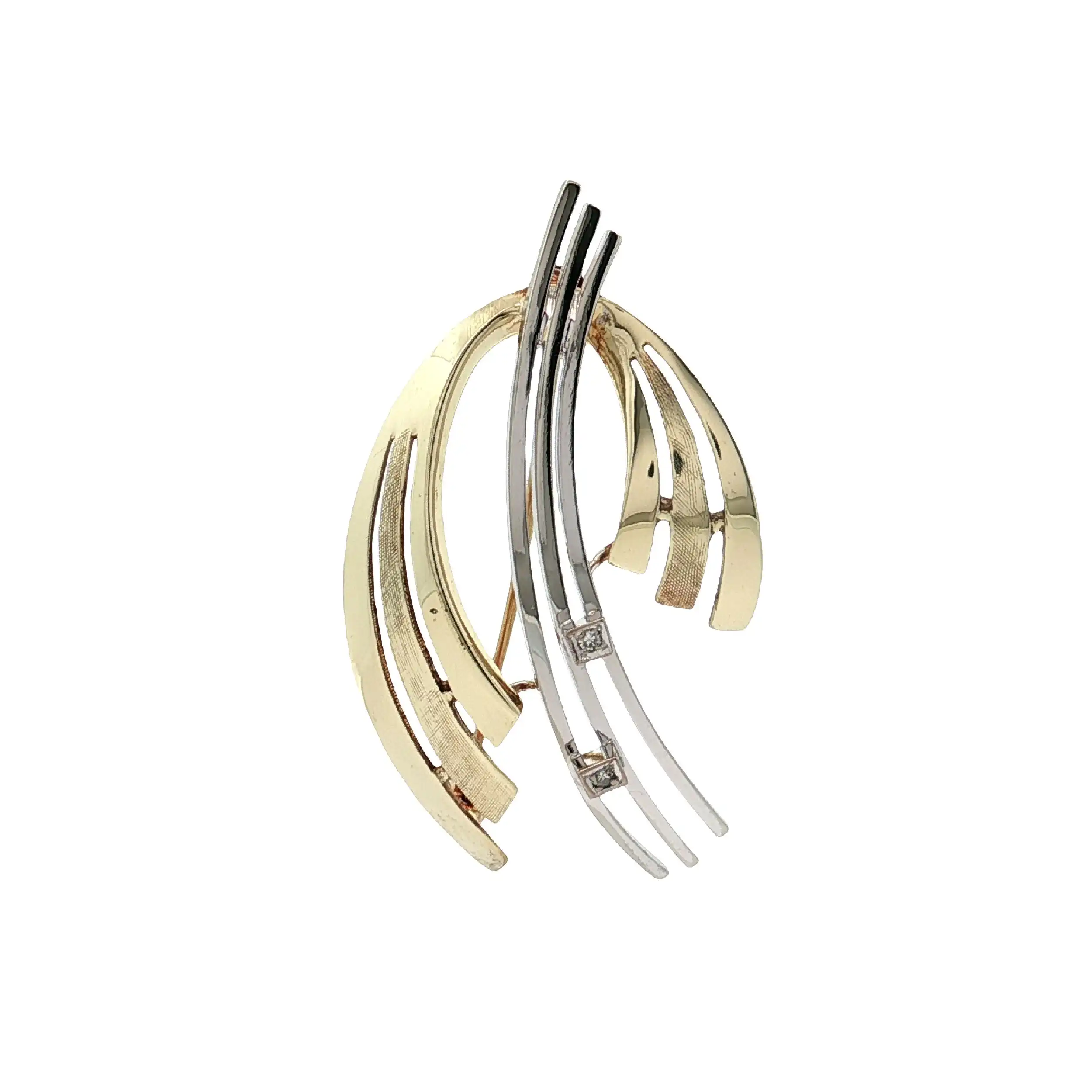 Nadel Bicolor mit Diamanten Nadel Bicolor mit Diamanten