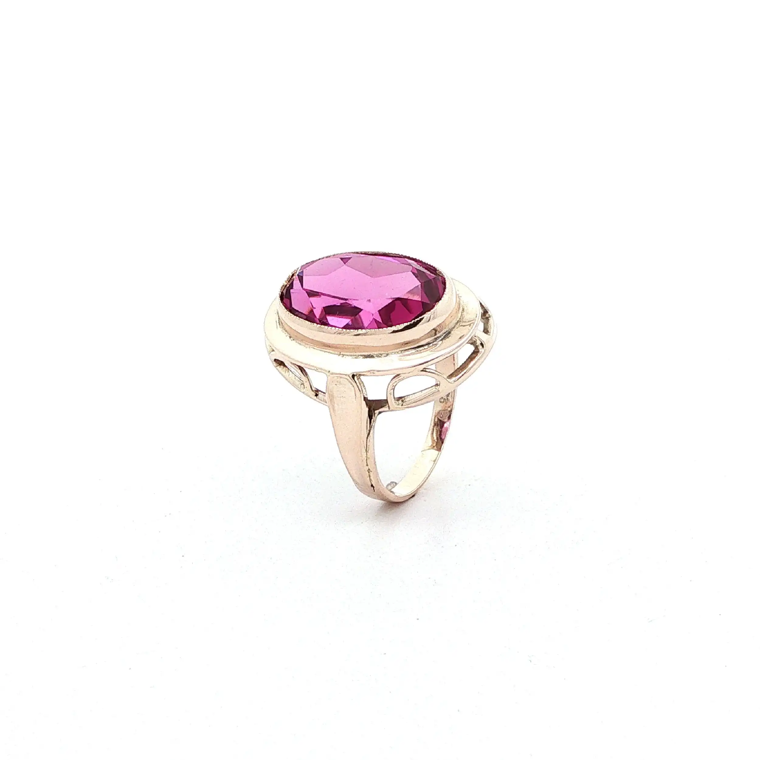 Ring Roségold mit pinkem Korund