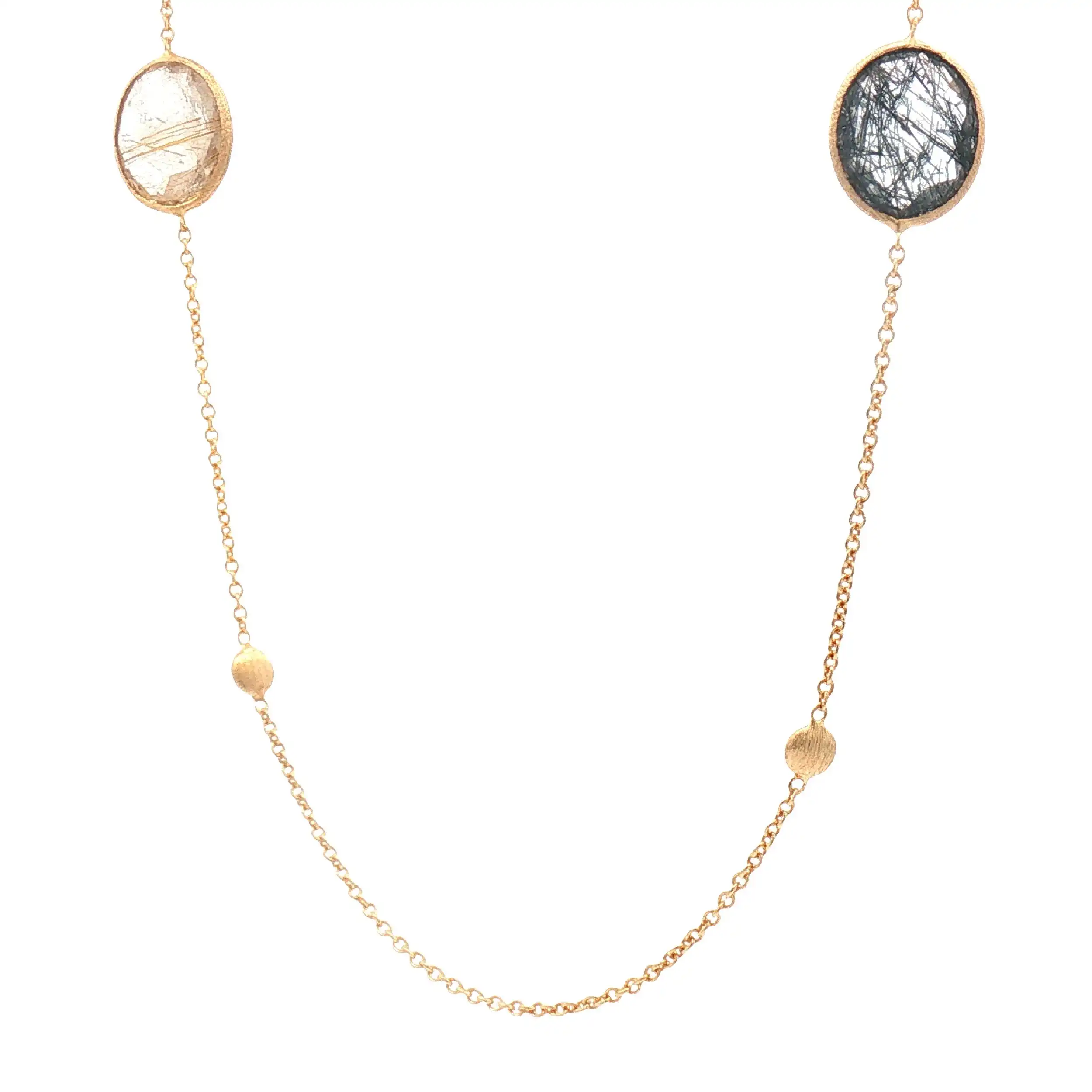 Collier Gelbgold mit Farbsteinen Collier Gelbgold mit Farbsteinen