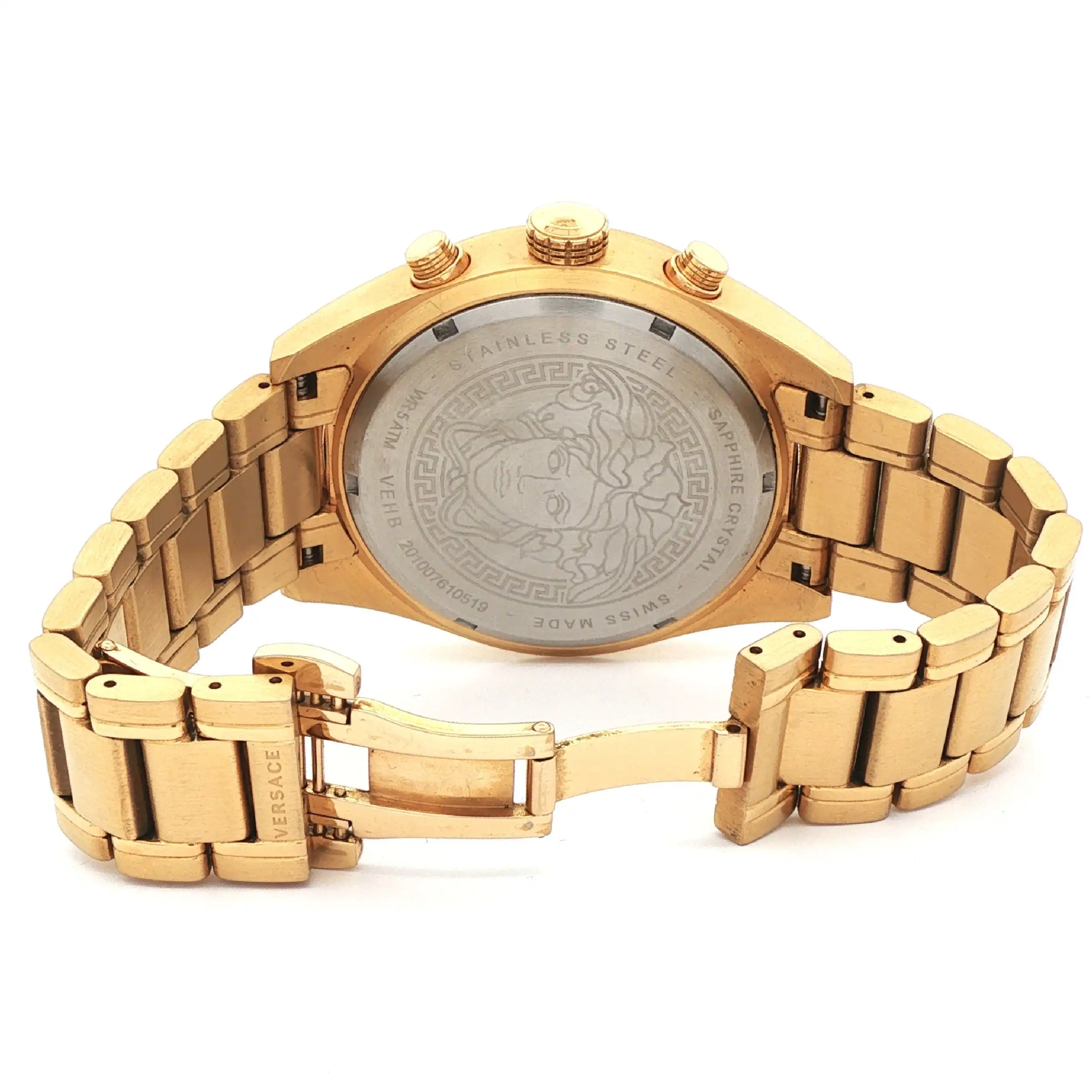 Herrenuhr Versace Chronograph Quarz vergoldet