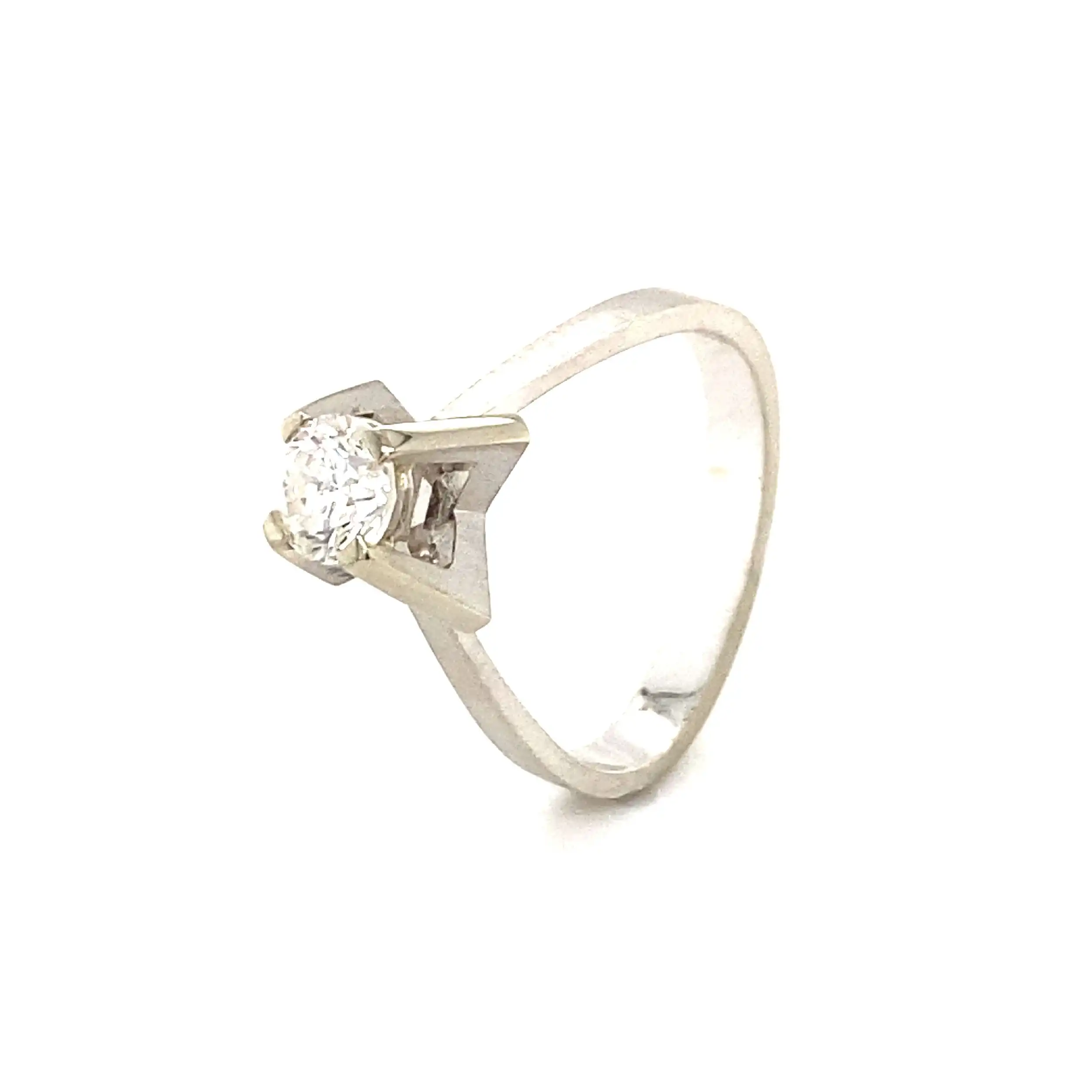 Ring Weißgold mit Brillant Ring Weißgold mit Brillant