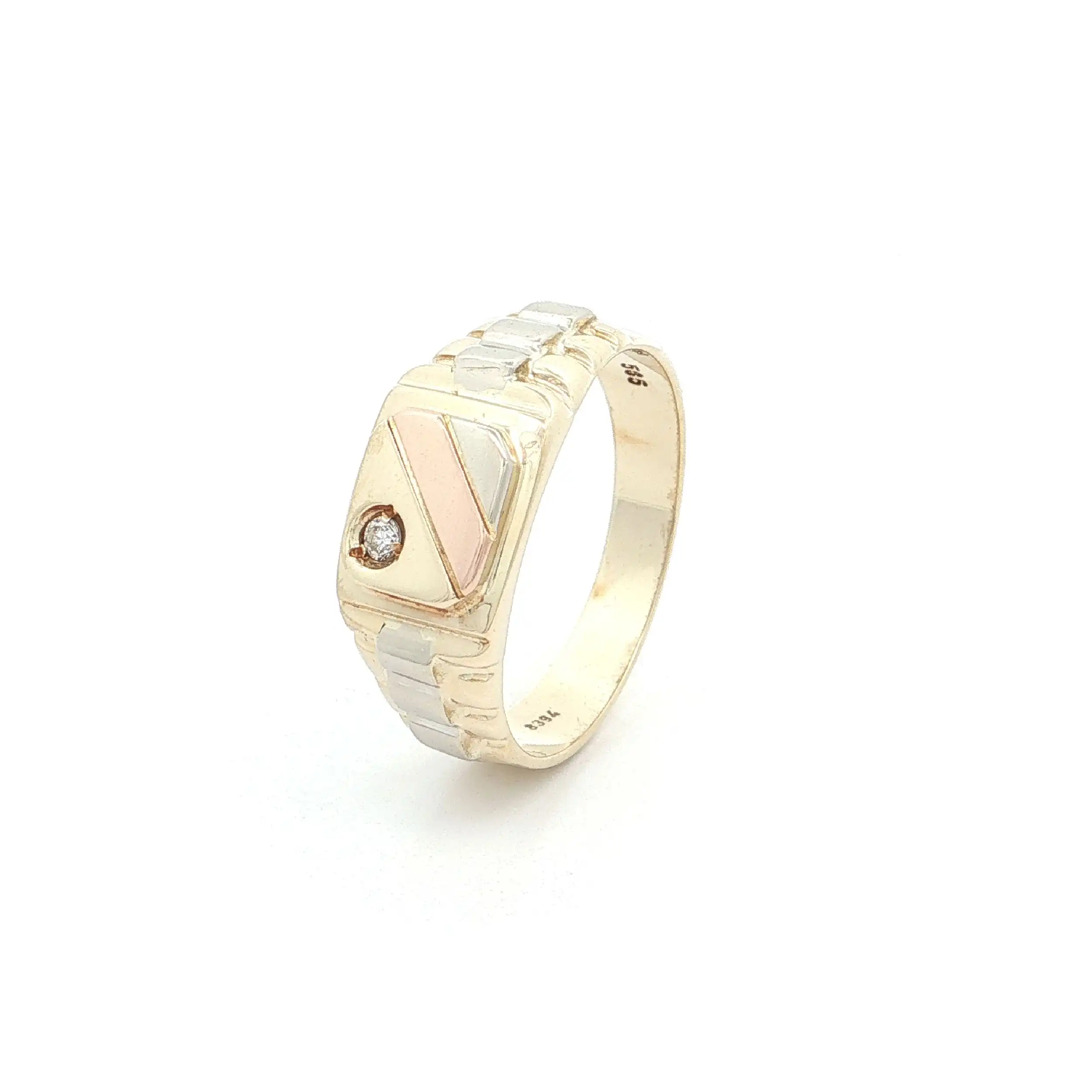 Ring Tricolor mit Zirkonia