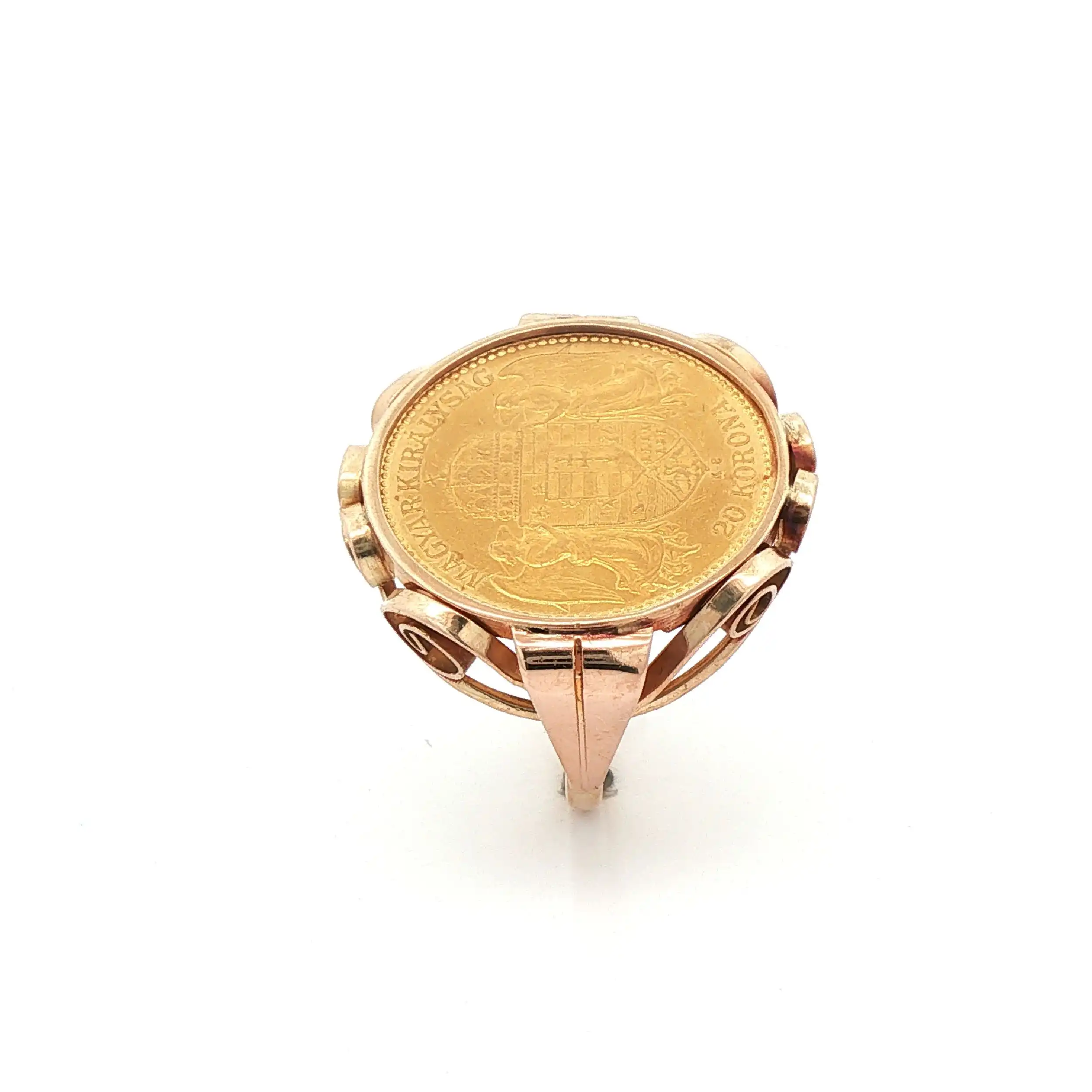 Ring Gelbgold mit 20 kronen Münze