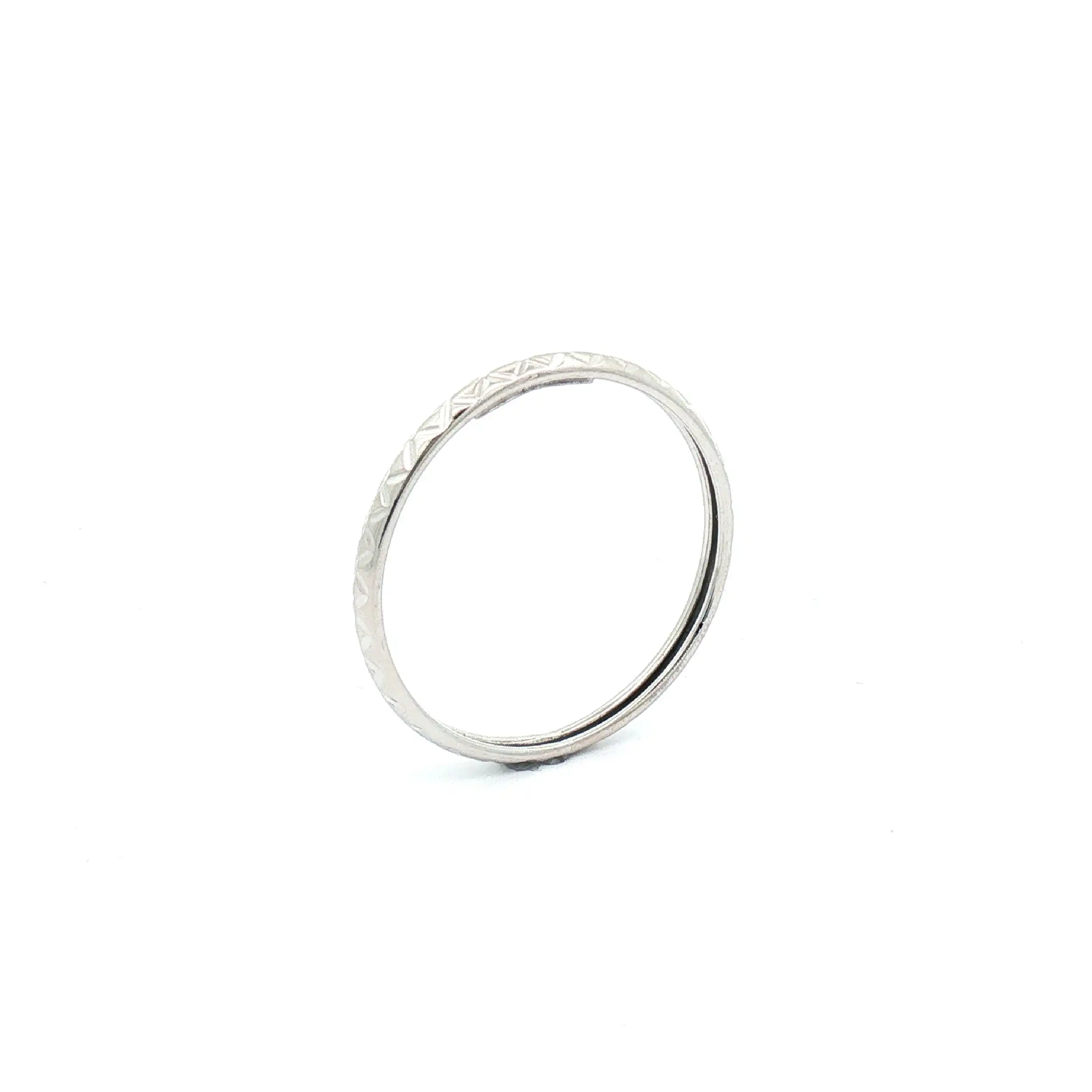 Ring Weißgold mit Rautemuster Ring Weißgold mit Rautemuster