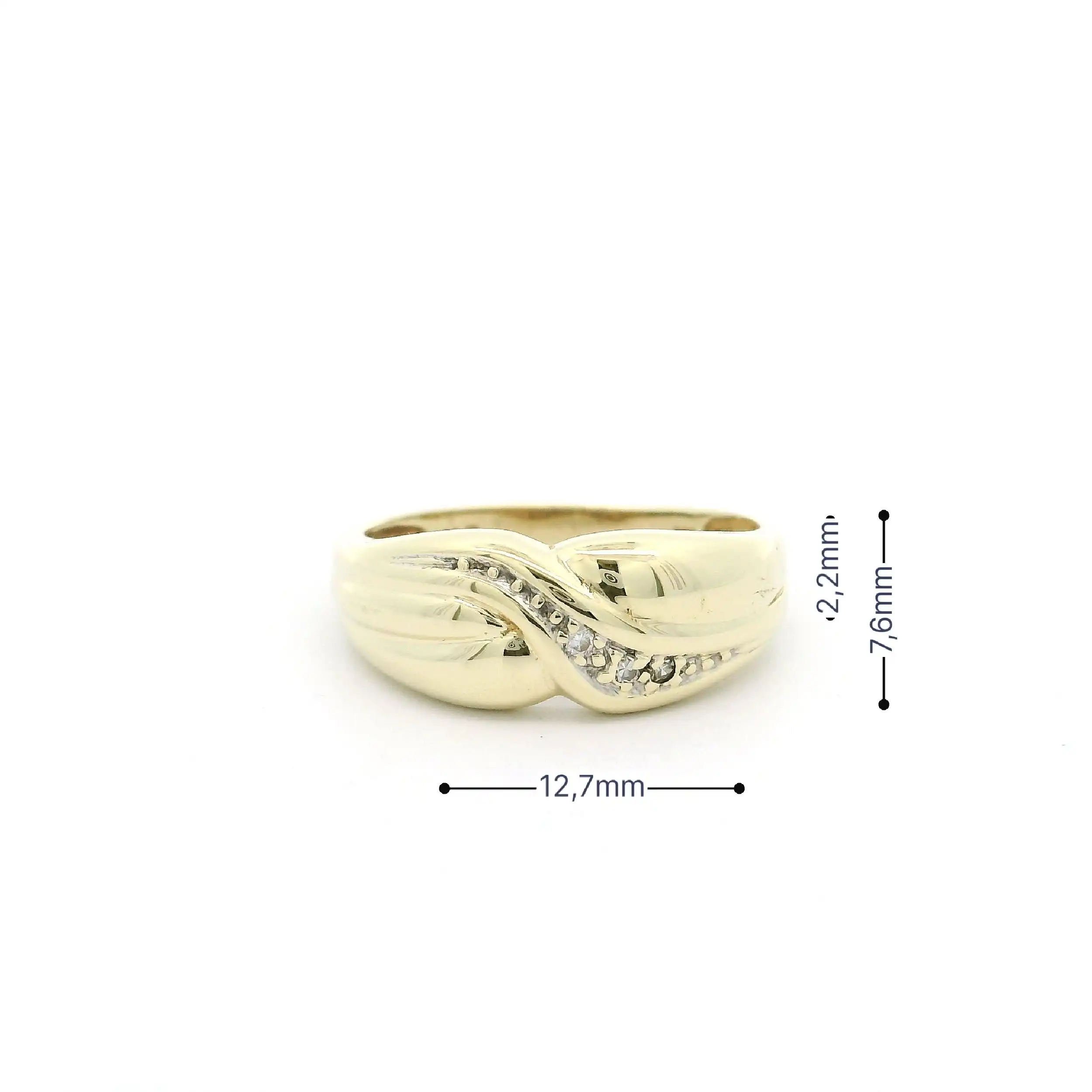 Ring Gelbgold mit Diamanten