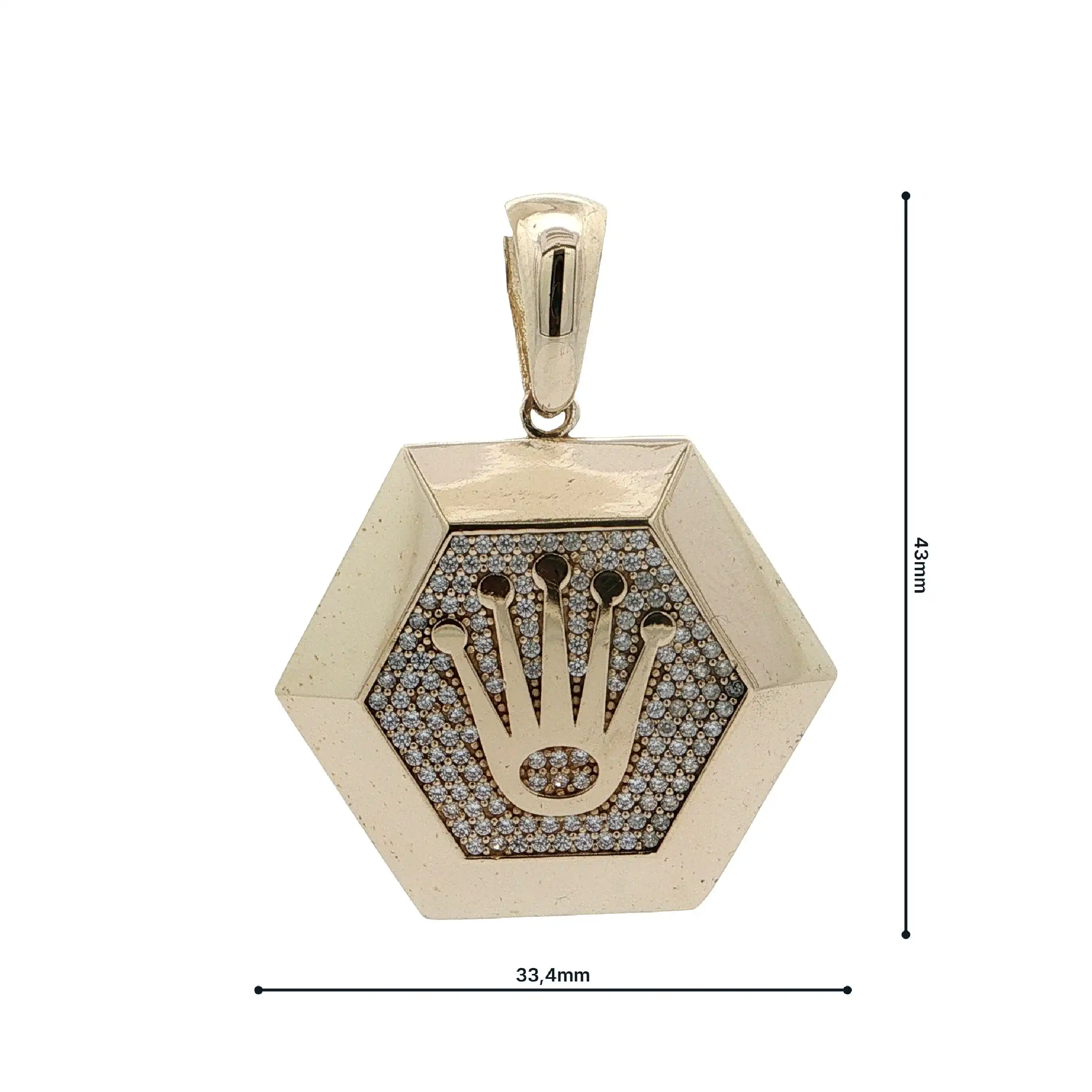 Anhänger Gelbgold mit Krone & Zirkonia Anhänger Gelbgold mit Krone & Zirkonia