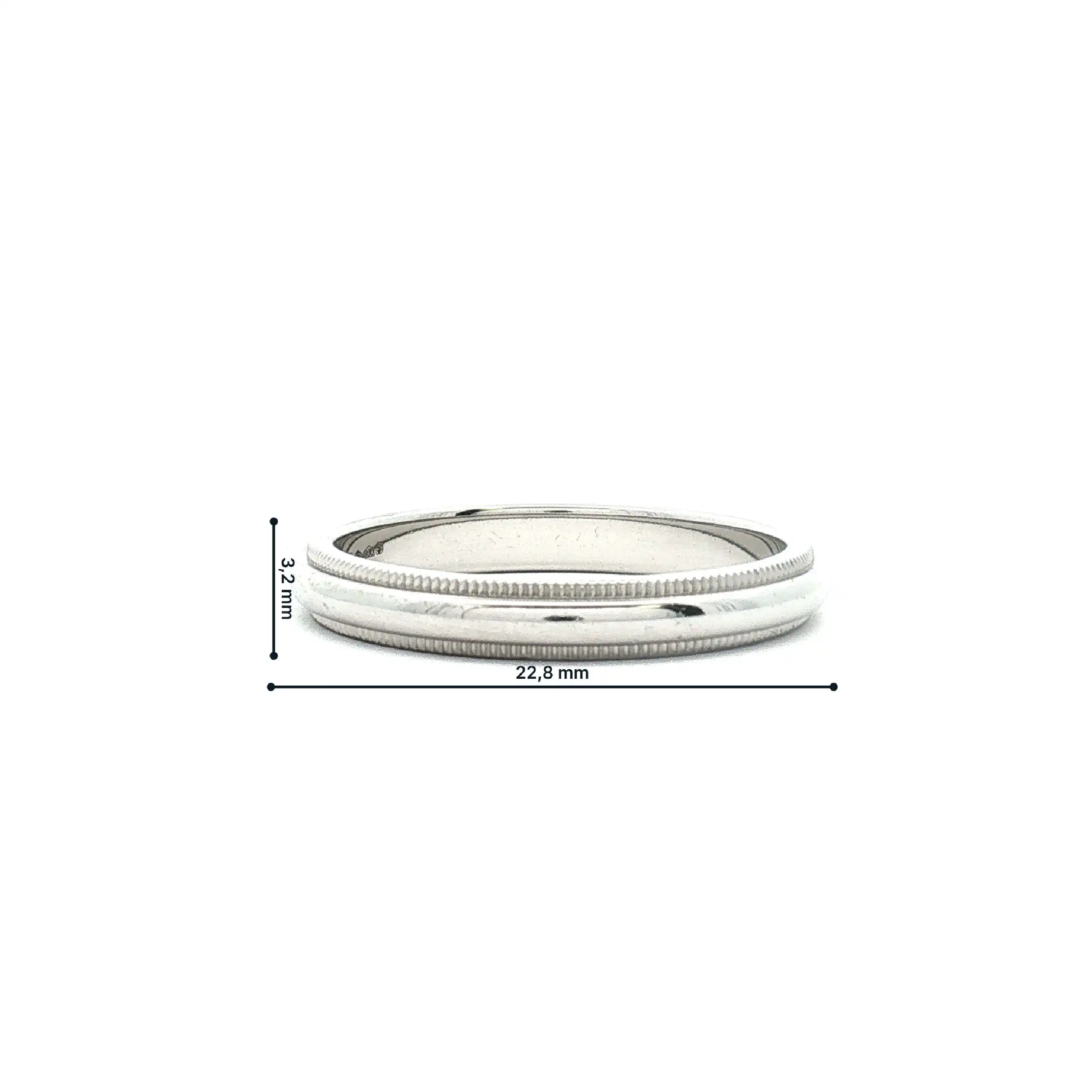 Ring Platin Tiffany Milgrain