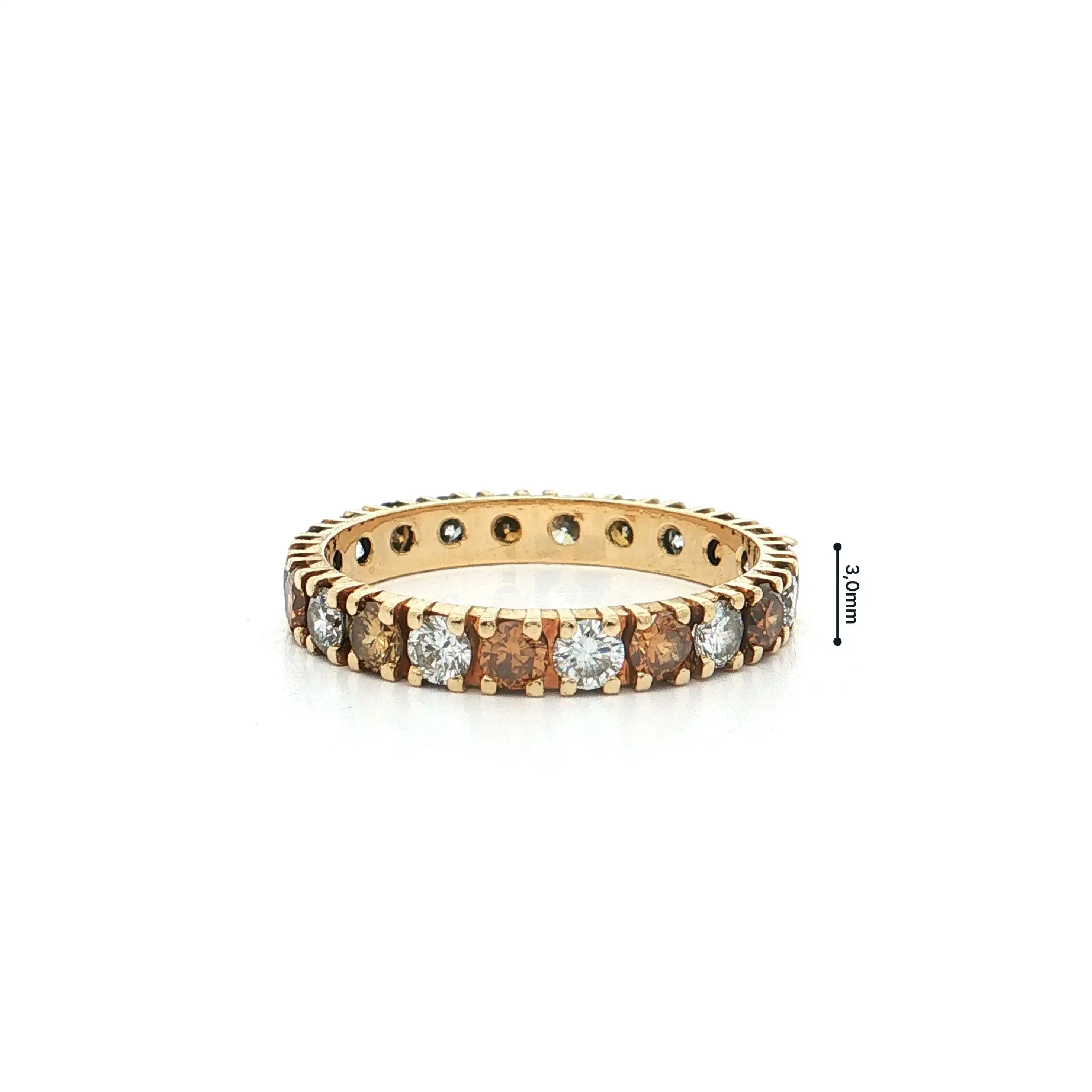 Memoryring Gelbgold mit Fancy Yellow/Brown Brillanten