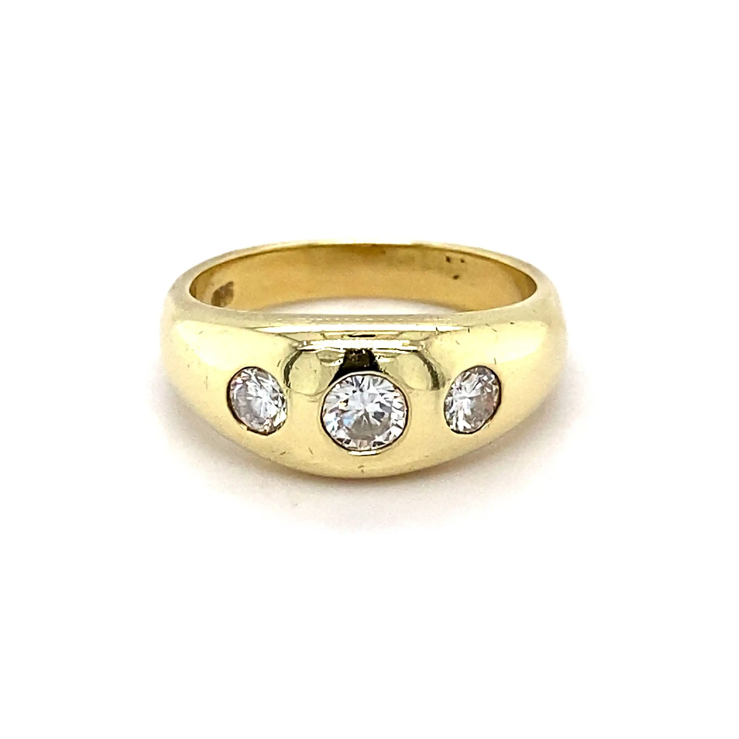 Ring Geldgold mit Brillanten Ring Geldgold mit Brillanten