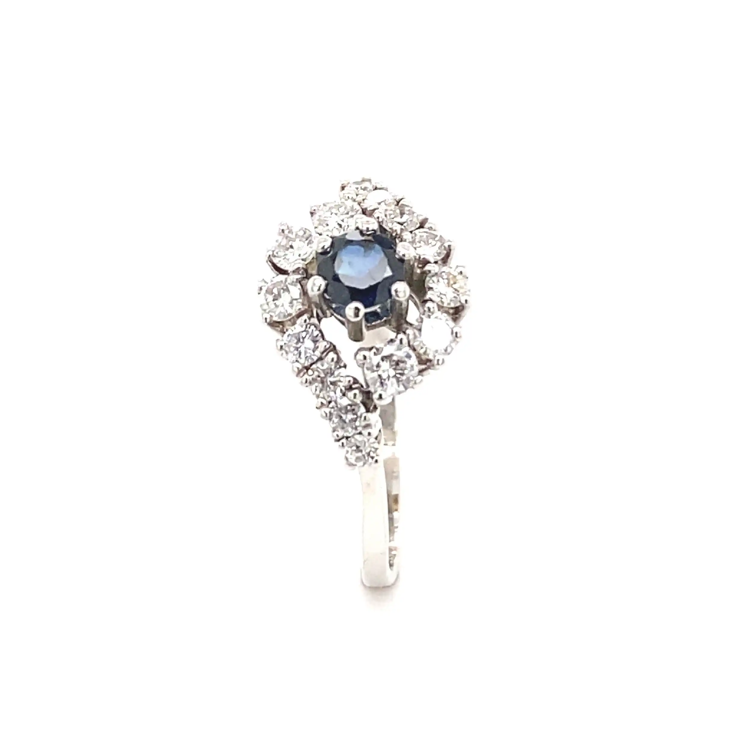 Ring Weißgold mit Saphir & Brillanten