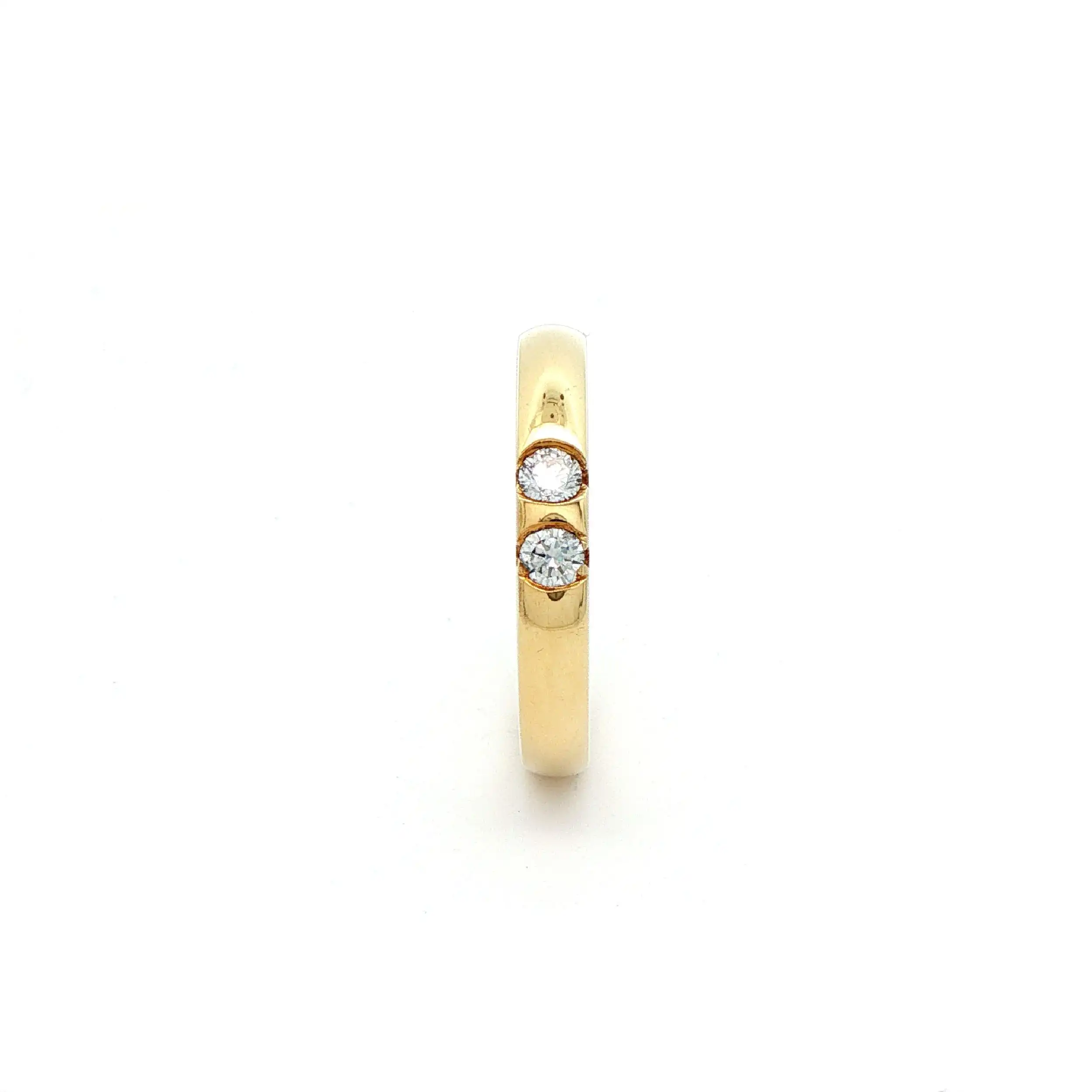 Ring Gelbgold mit 2 Brillanten