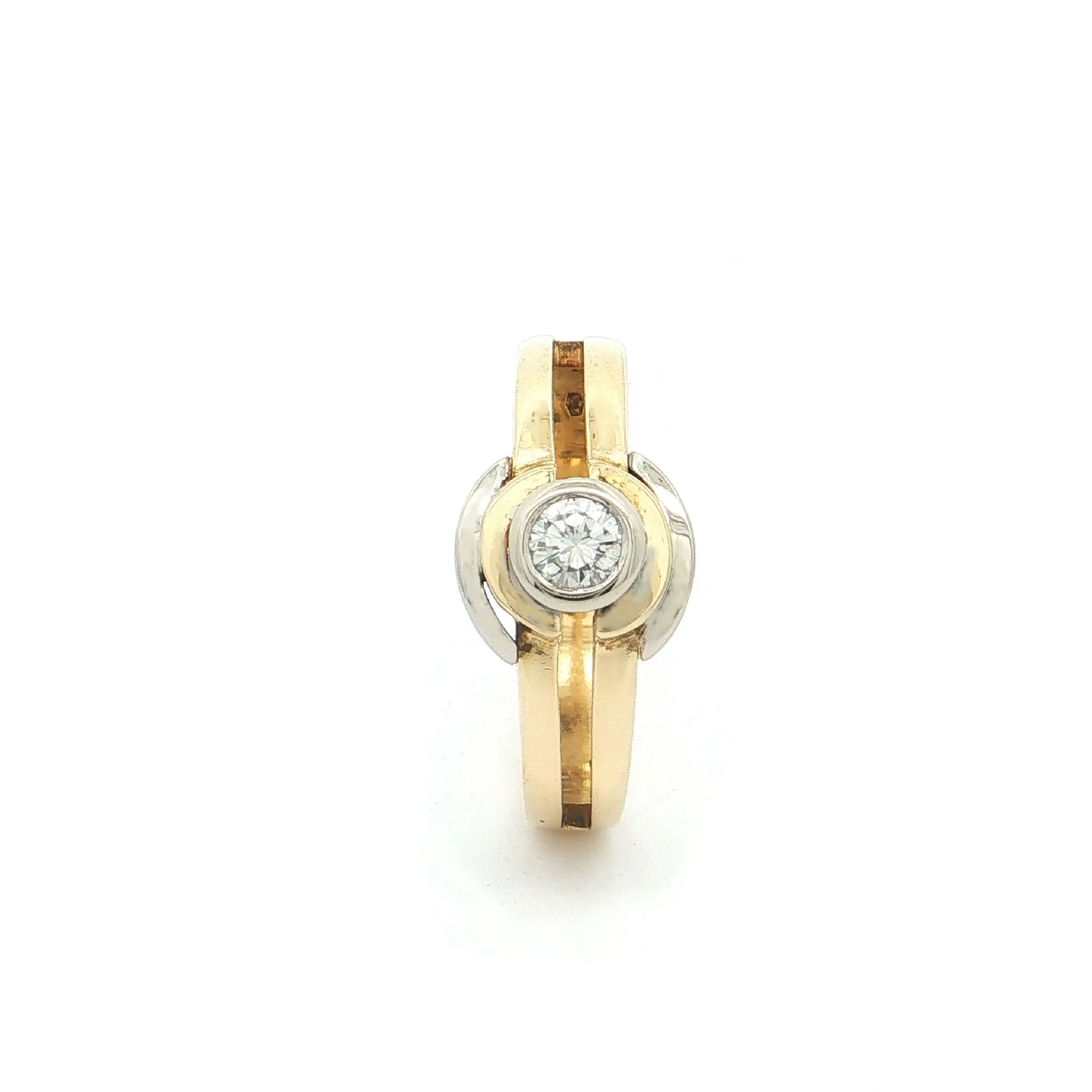 Ring Bicolor mit Brillant