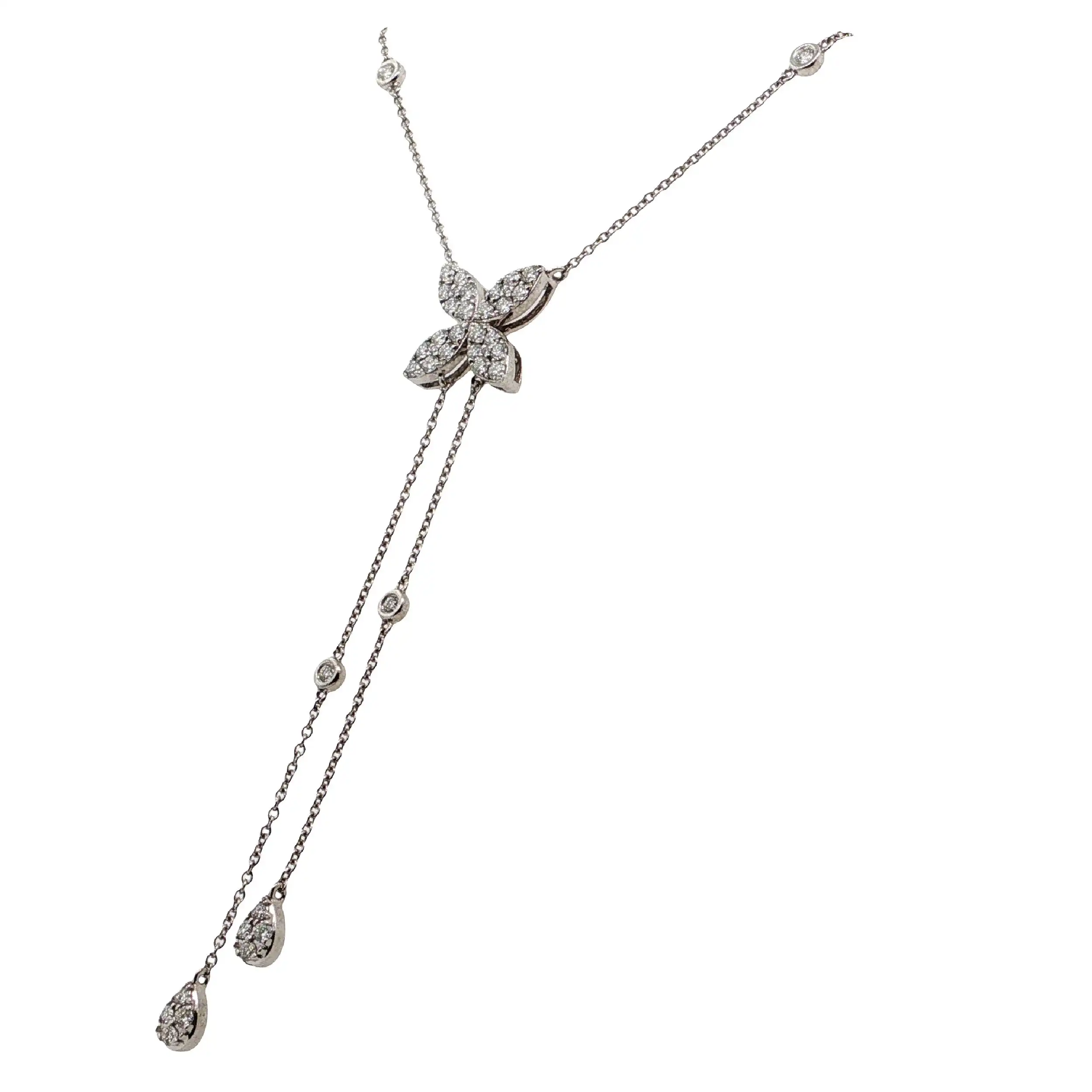 Collier Weißgold mit Brillanten 0,94ct. TW/SI