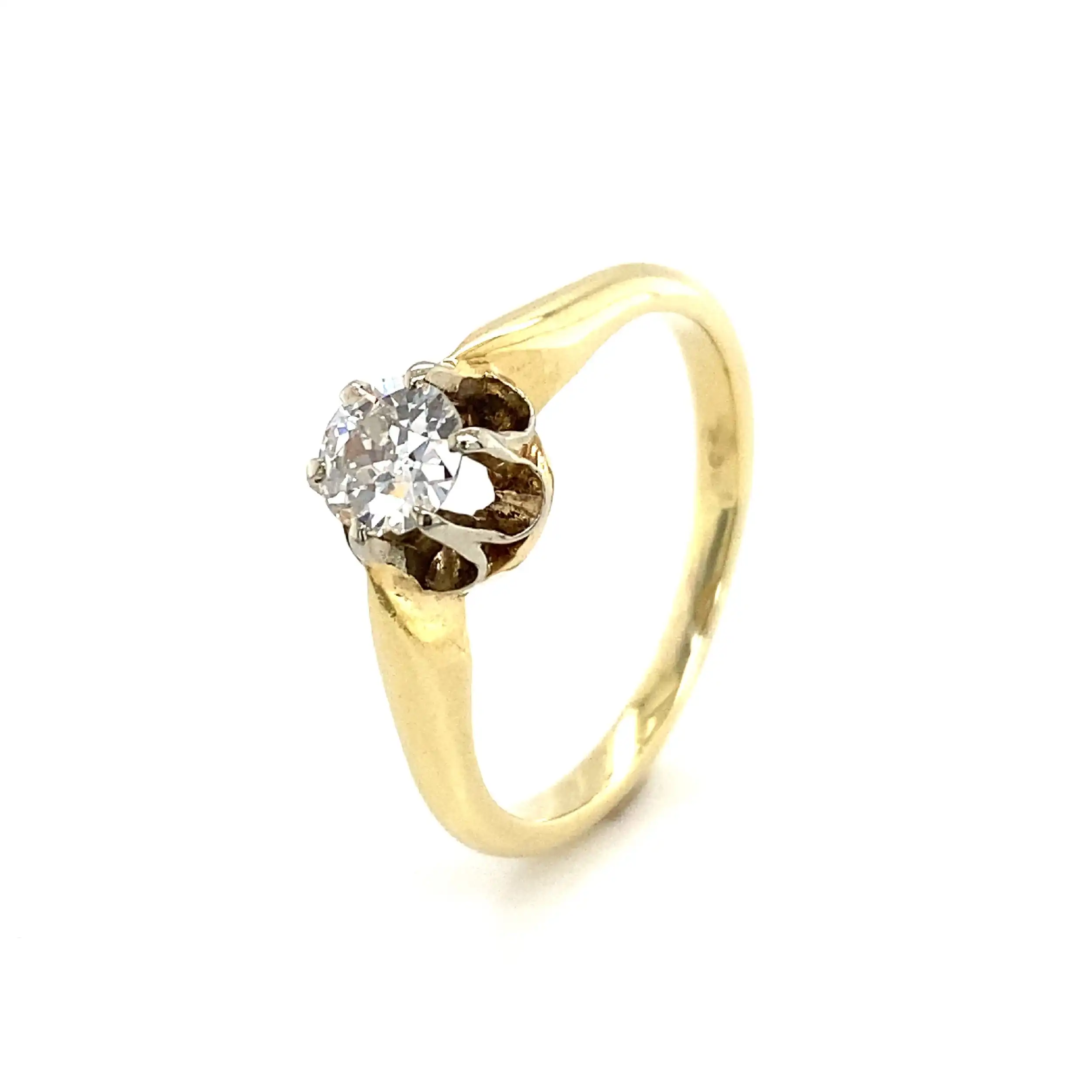 Ring Bicolor mit Altschliff Brillant Ring Bicolor mit Altschliff Brillant